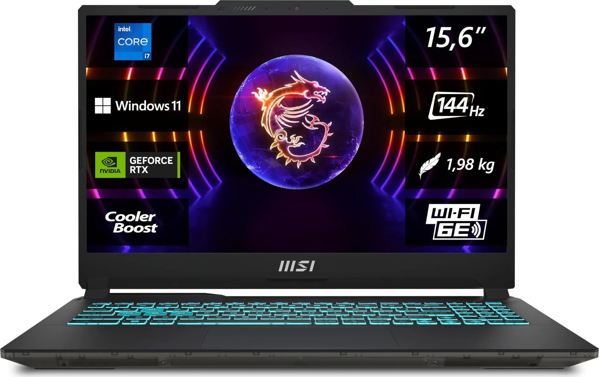 MSI Cybrog 15 A13VF-862 - 15,6" Full HD 144Hz - RTX 4060 - 16GB Gaming-Notebook