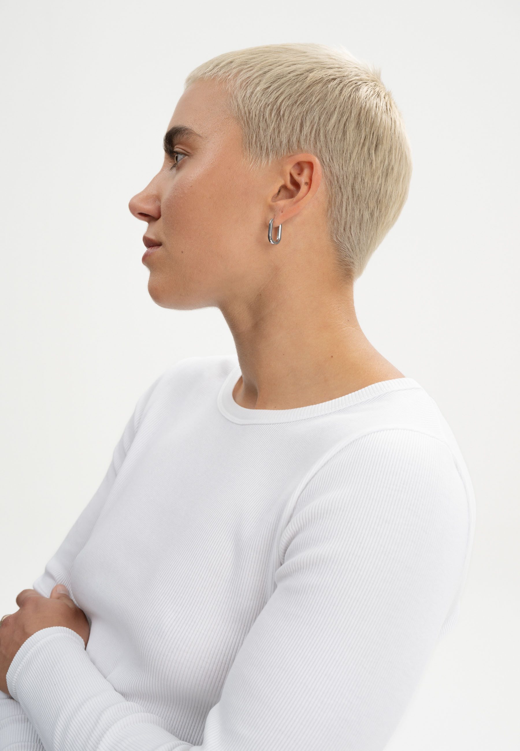 MELA Langarmshirt Ripp Longsleeve Style MEHAR Eingefasster Halsausschnitt