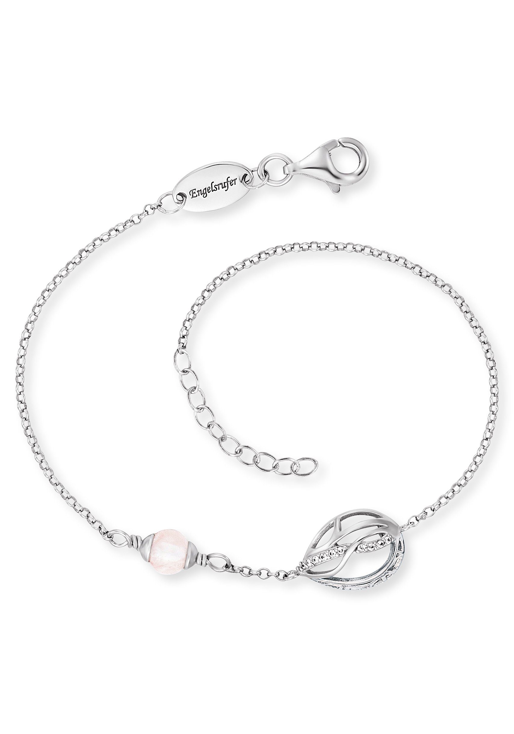 Engelsrufer Armband Himmelsträne mit Lebensblume, mit Rosenquarz, Zirkonia günstig online kaufen