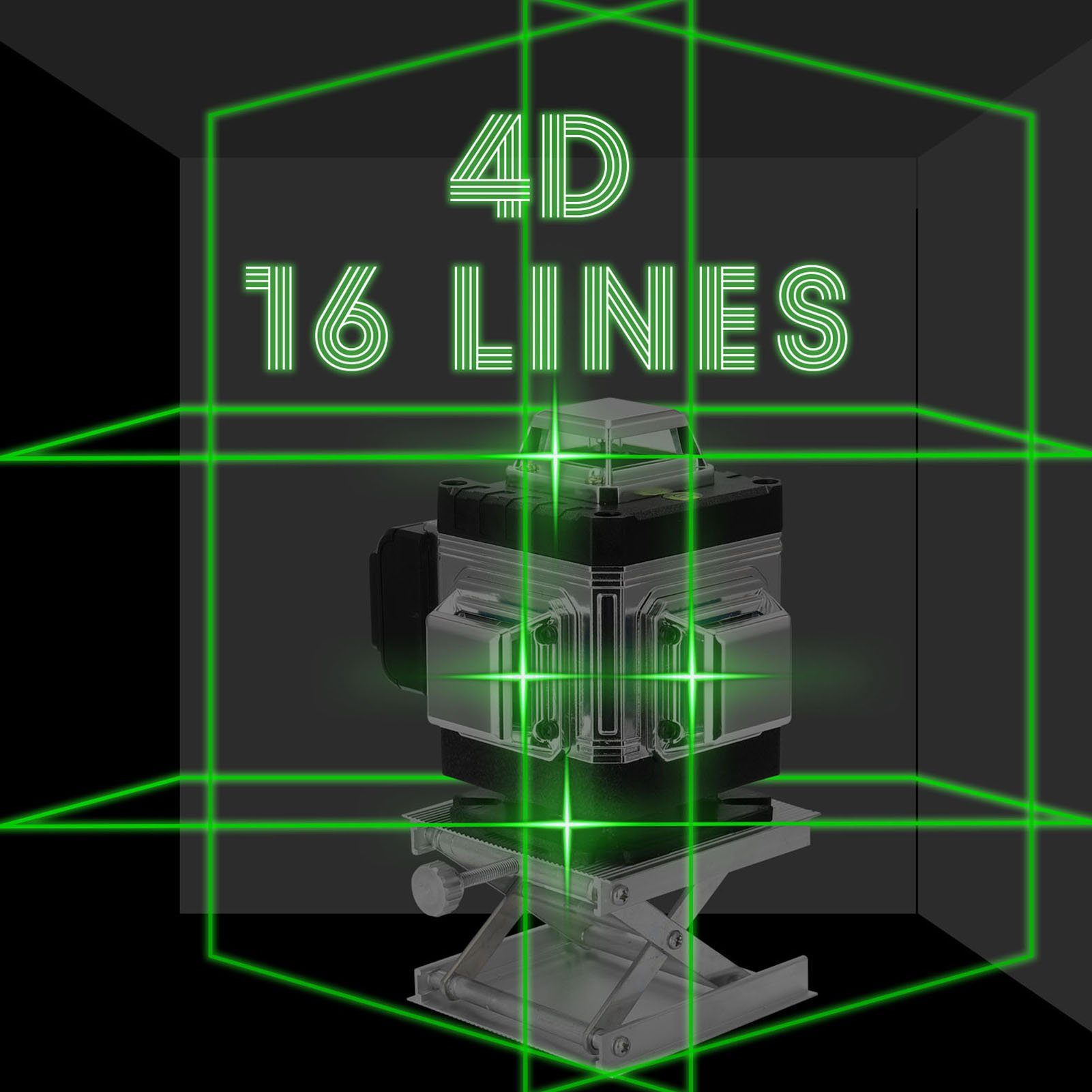 Tidyard Linienlaser 16-Linien-Laser Level ° 3 Selbstnivellierendes
