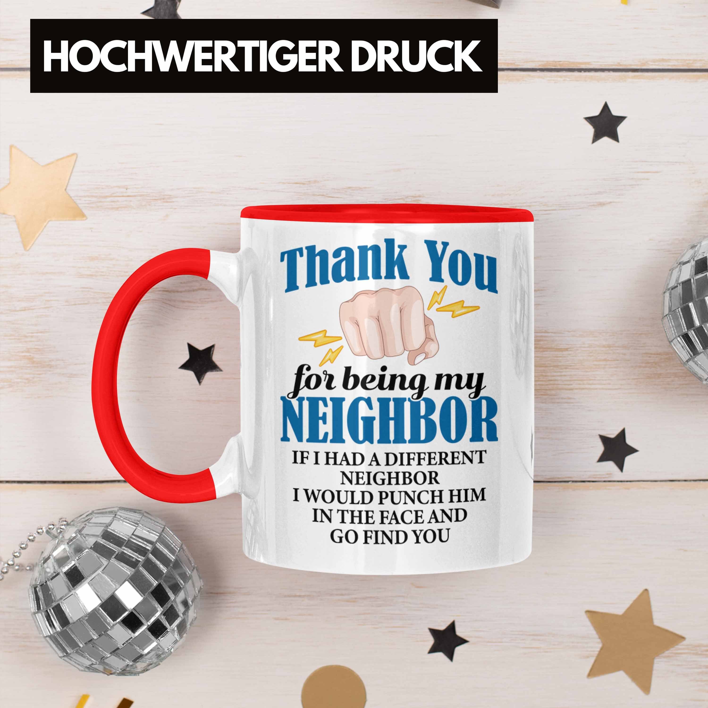für Trendation der Geschenkidee - Beste Tasse Welt Bester Nachbarn Rot Geschenk Tasse Trendation Nachbar Nachbarn