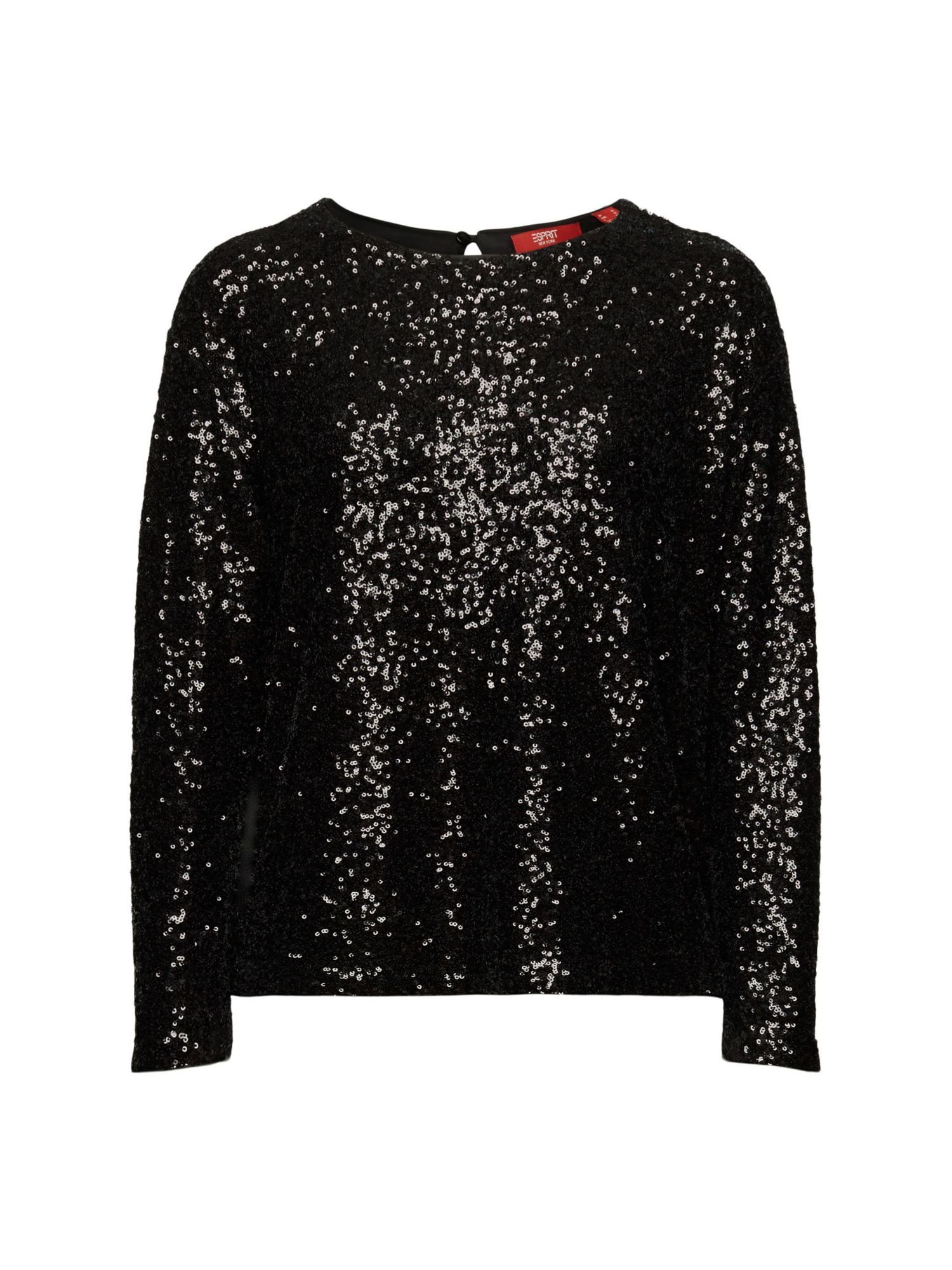 Esprit Collection Sweatshirt Paillettenpullover (1-tlg) BLACK