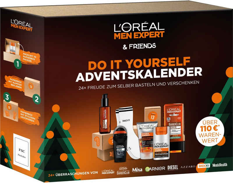 L'ORÉAL PARIS MEN EXPERT Календари L'Oréal Men Expert DIY Календари mit 24 Boxen, Geschenk-Set