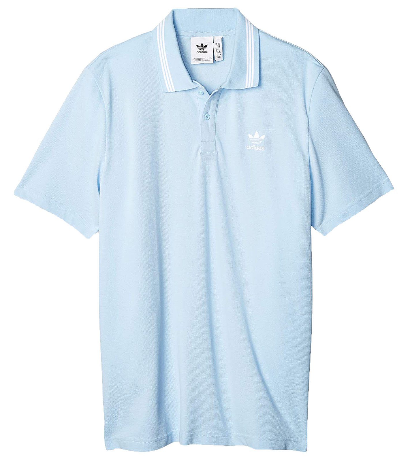 adidas Rundhalsshirt »adidas Piqué Polo-Shirt weiches Herren Polo-Hemd aus  reiner Baumwolle T-Shirt Hellblau« online kaufen | OTTO
