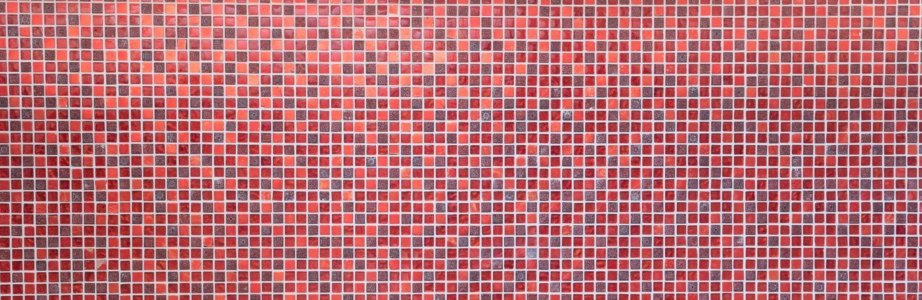 Mosani Mosaikfliesen rot WC BAD Mosaikfliese Glasmosaik dunkelrot Resin