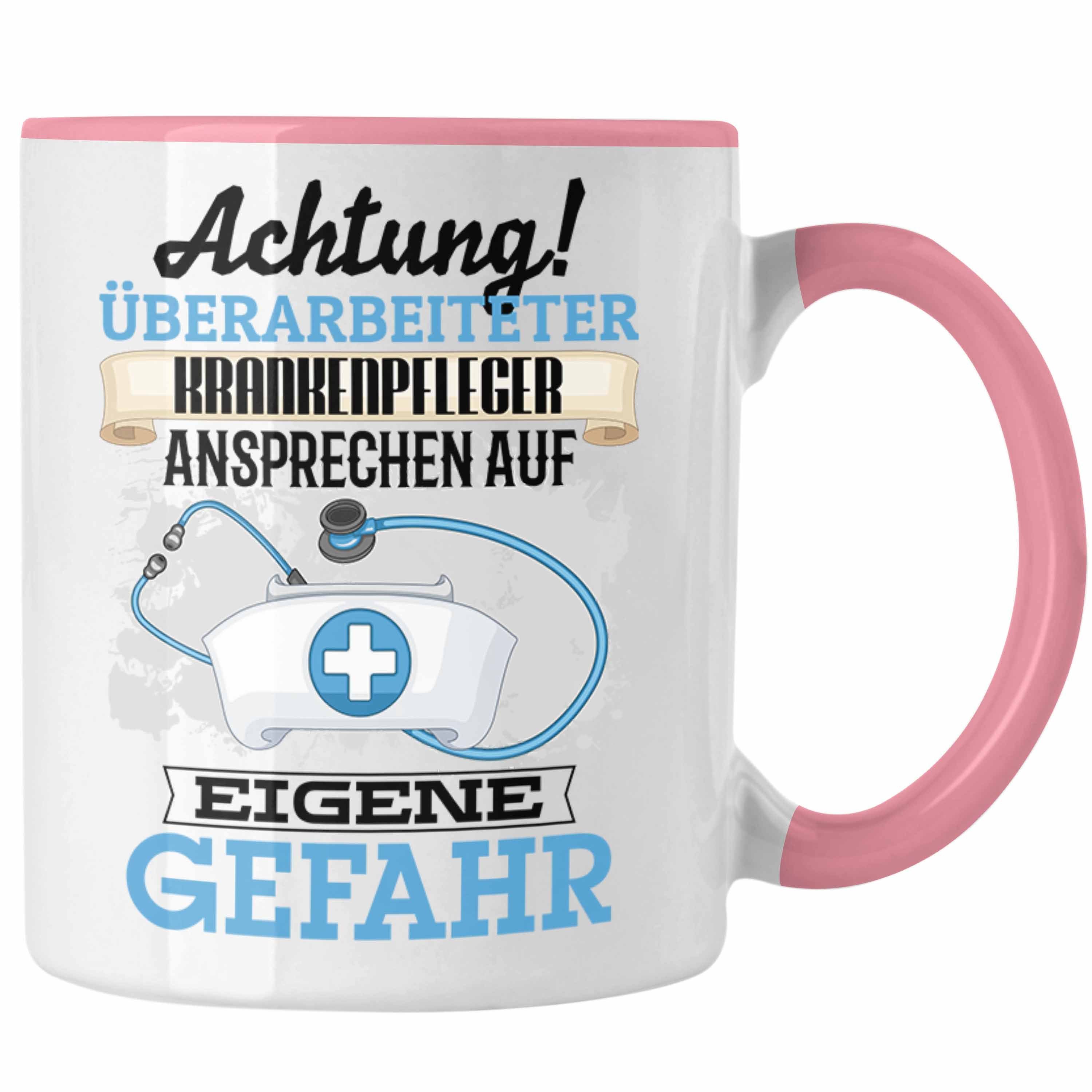 Trendation Tasse Krankenpfleger Tasse Geschenk Kaffeebeche Lustiger Rosa Spruch Geschenkidee