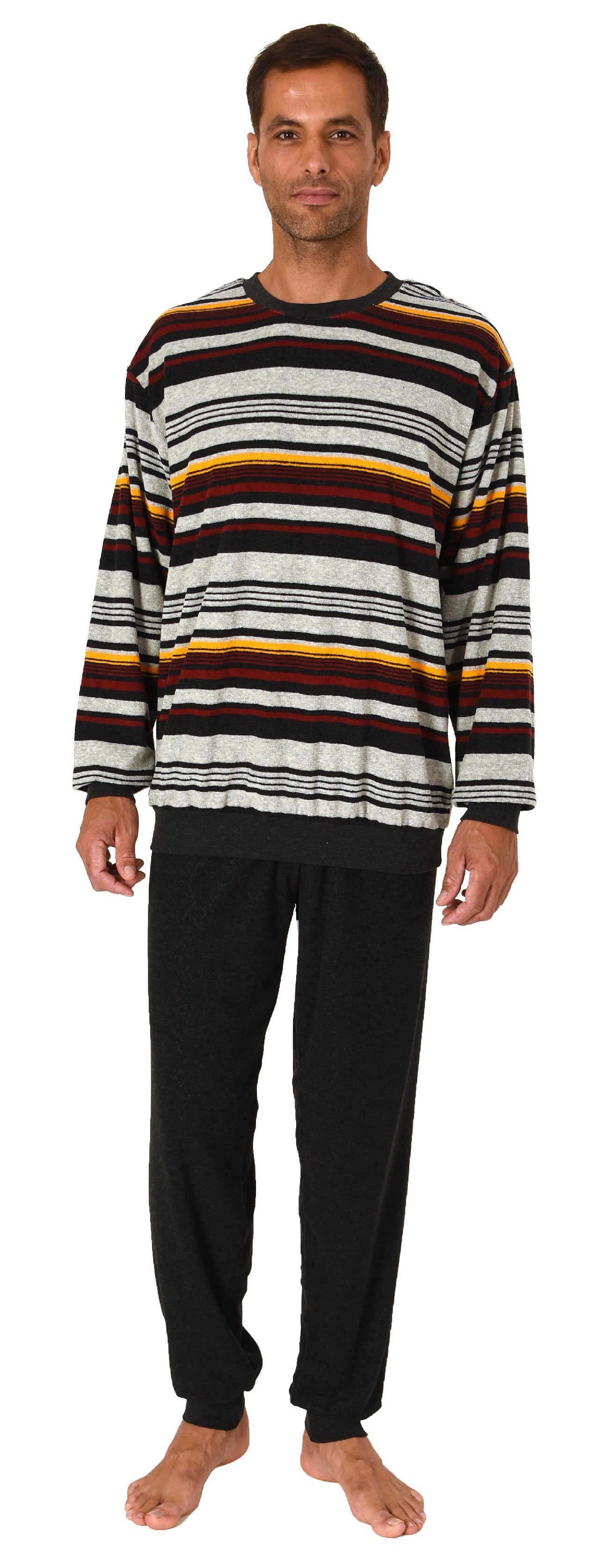 Normann Pyjama Herren Frottee Schlafanzug langarm günstig online kaufen