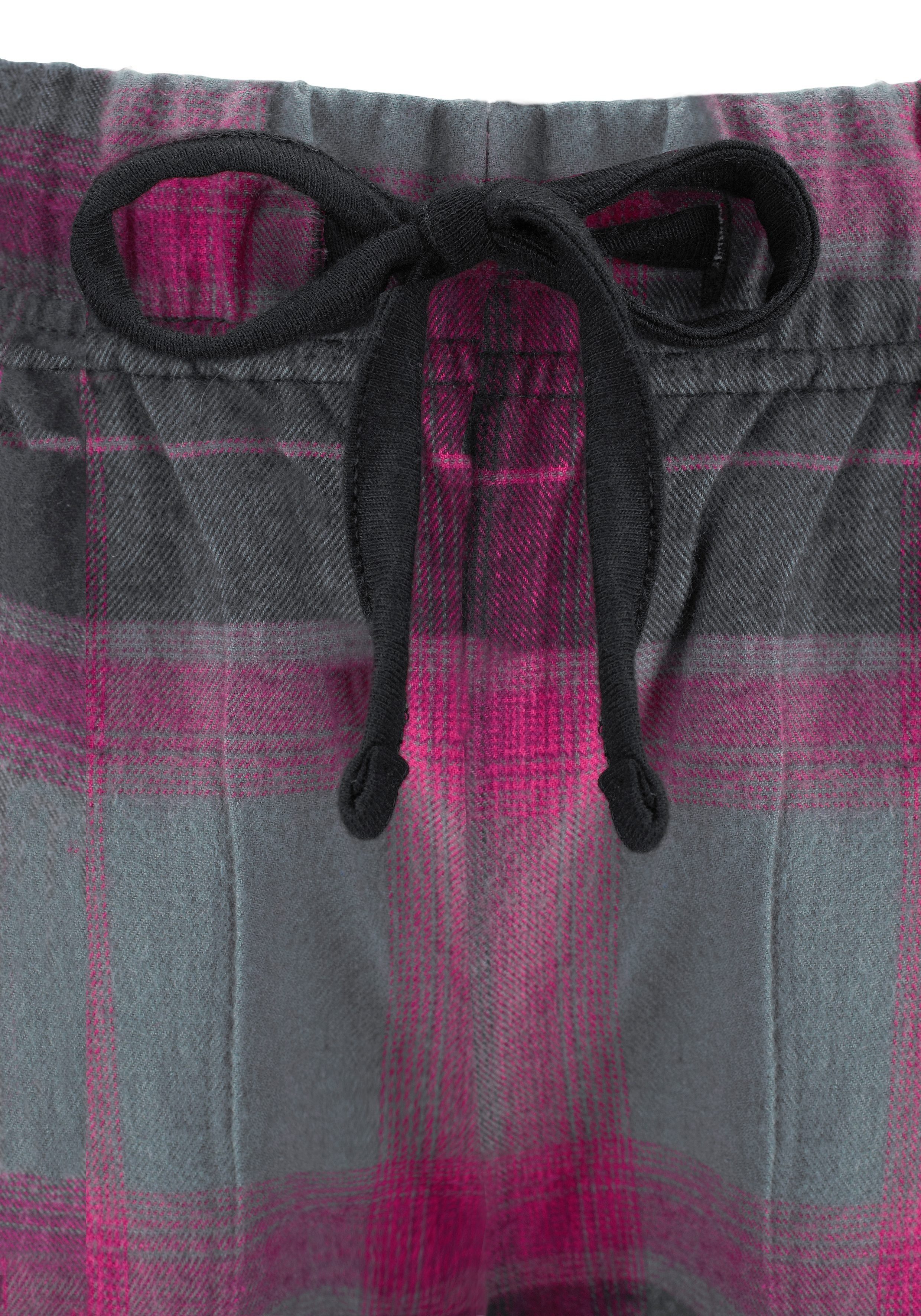 LASCANA Pyjama tlg., mit kuscheliger 1 (2 Stück) Flanellhose