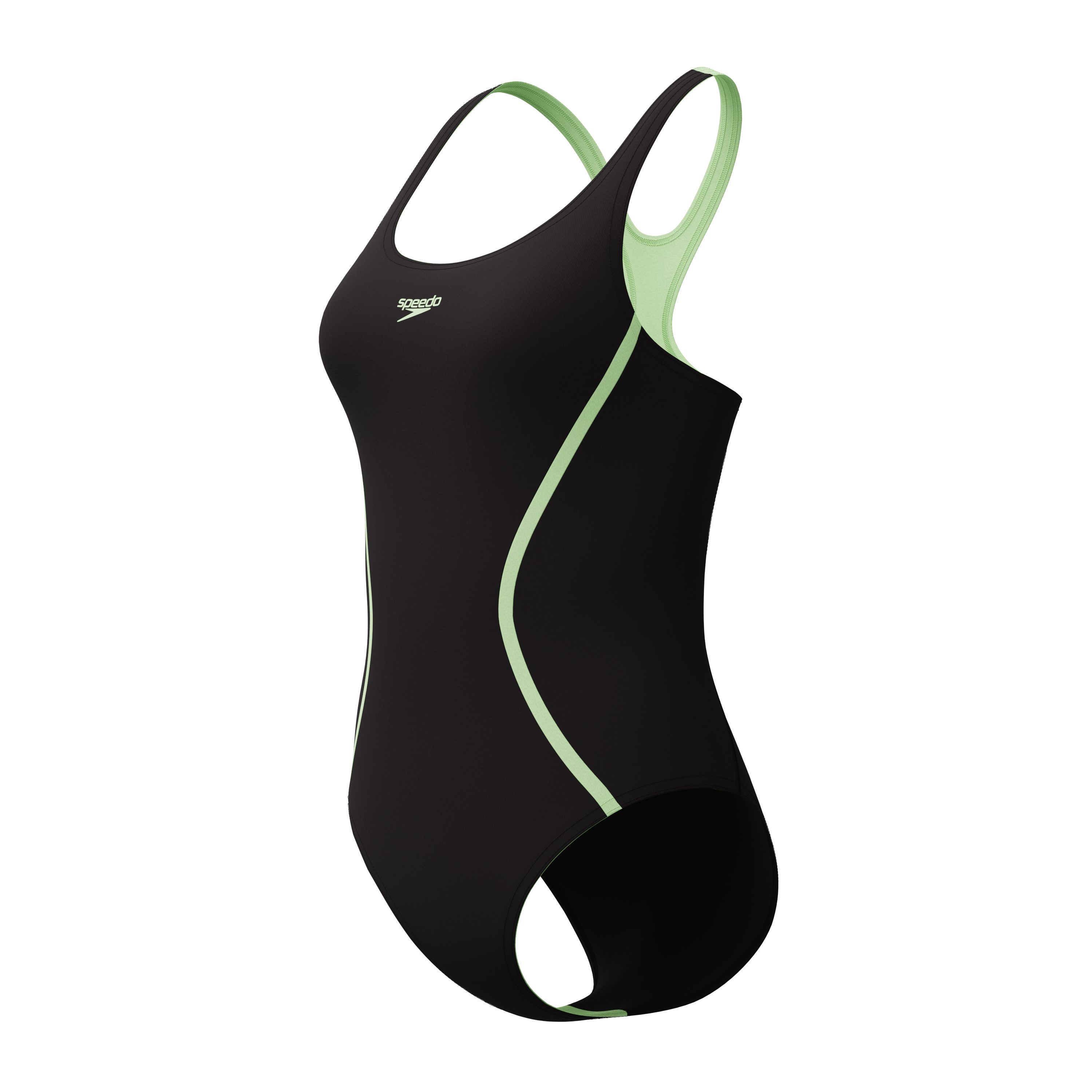 Speedo Badeanzug SOLID SPLICE MEDALIST 1PC BLU/DKBLU günstig online kaufen
