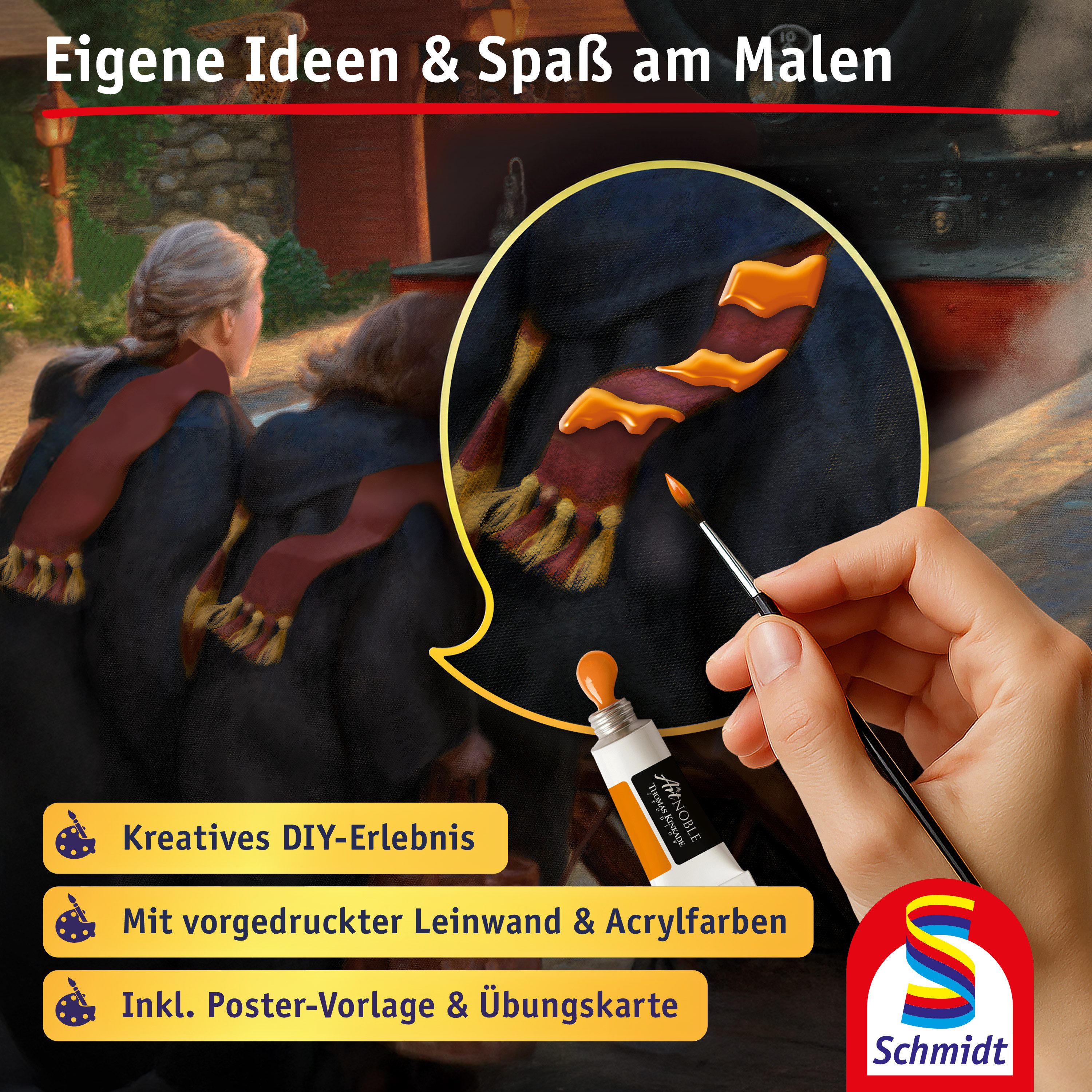 Schmidt Spiele Malvorlage MyArtNoble, Thomas Kinkade, Malset Harry Potter Hogwarts Express