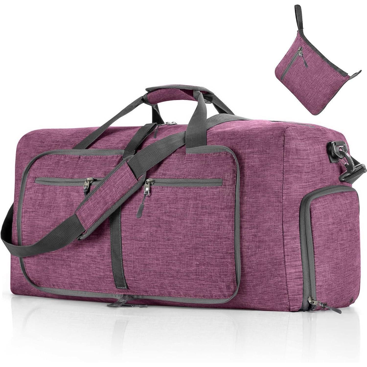 Reisetasche 115L Reisetasche mit Schuhfach, Große Falttasche für Camping, Reisen