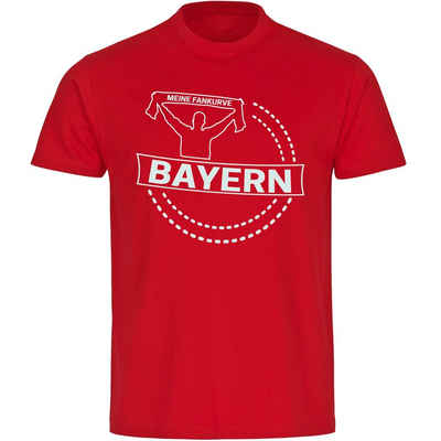 multifanshop T-Shirt Herren Bayern - Meine Fankurve - Männer