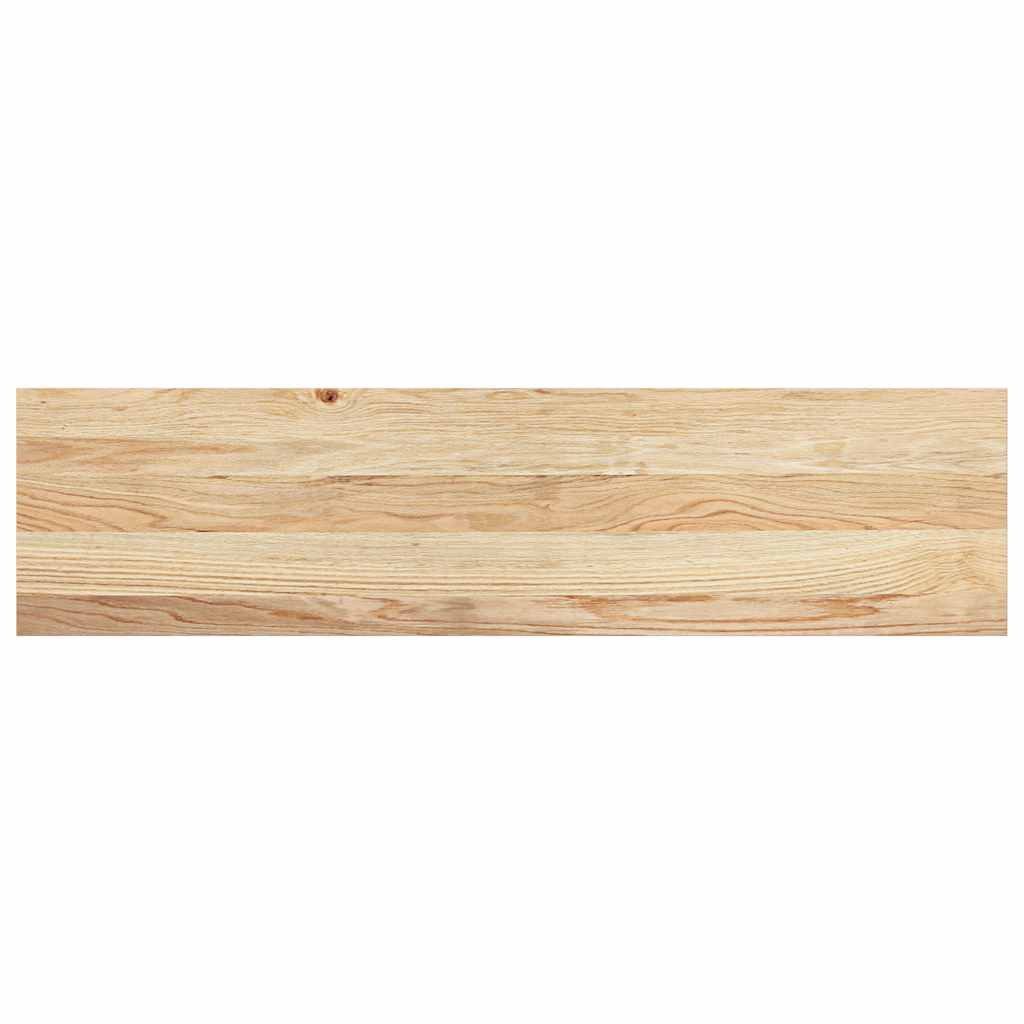 vidaXL Stufenmatte Treppenstufen 2 Stk. Unbehandelt 100x30x2 cm Massivholz Eiche, Rechteckig, Höhe: 2 mm