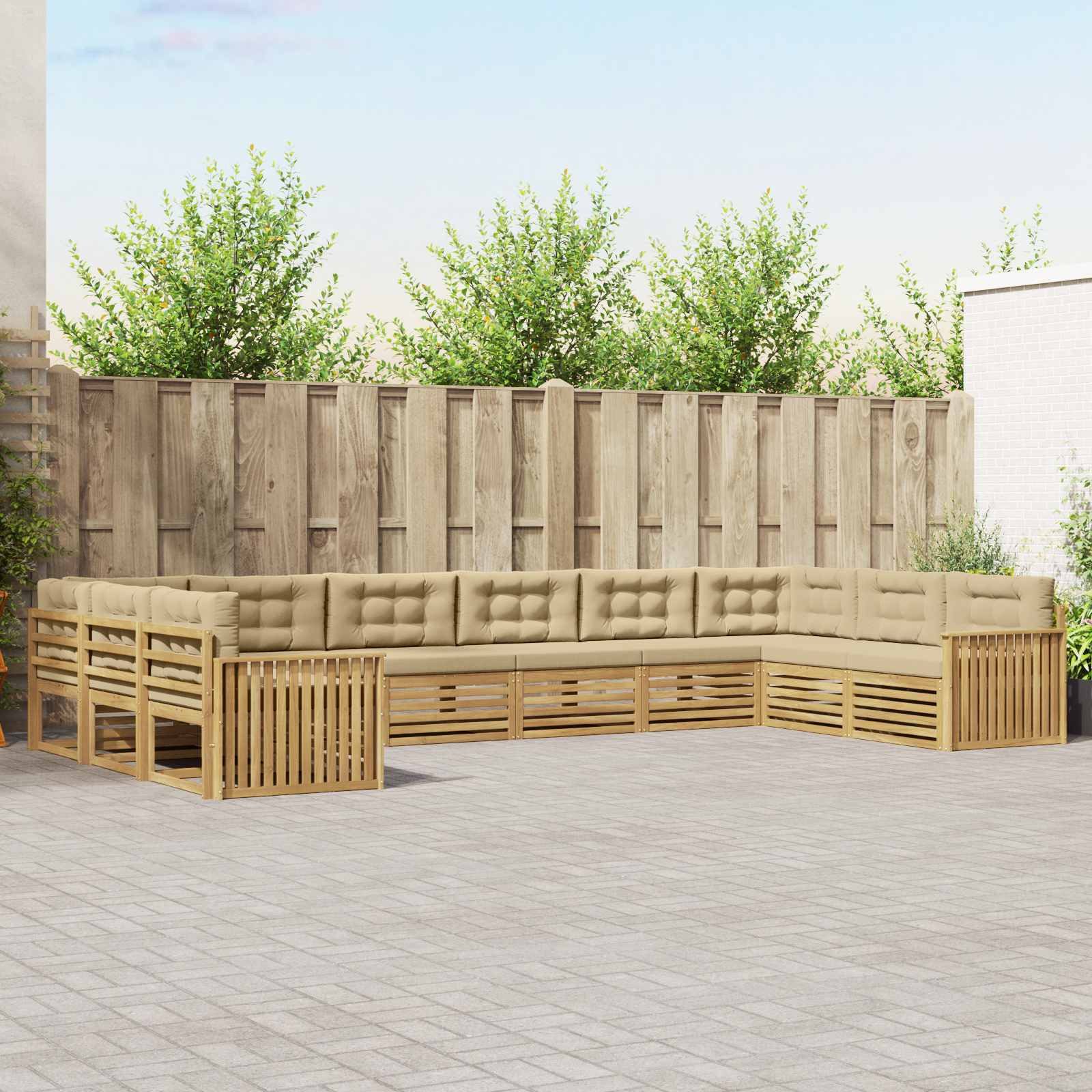 vidaXL Gartensofa Sofagarnituren 10 Stk., 10 Teile