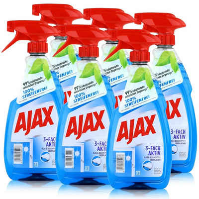 AJAX Ajax Glasreiniger 500ml - Für Glas & Beschichtete Oberflächen (6er Pac Glasreiniger