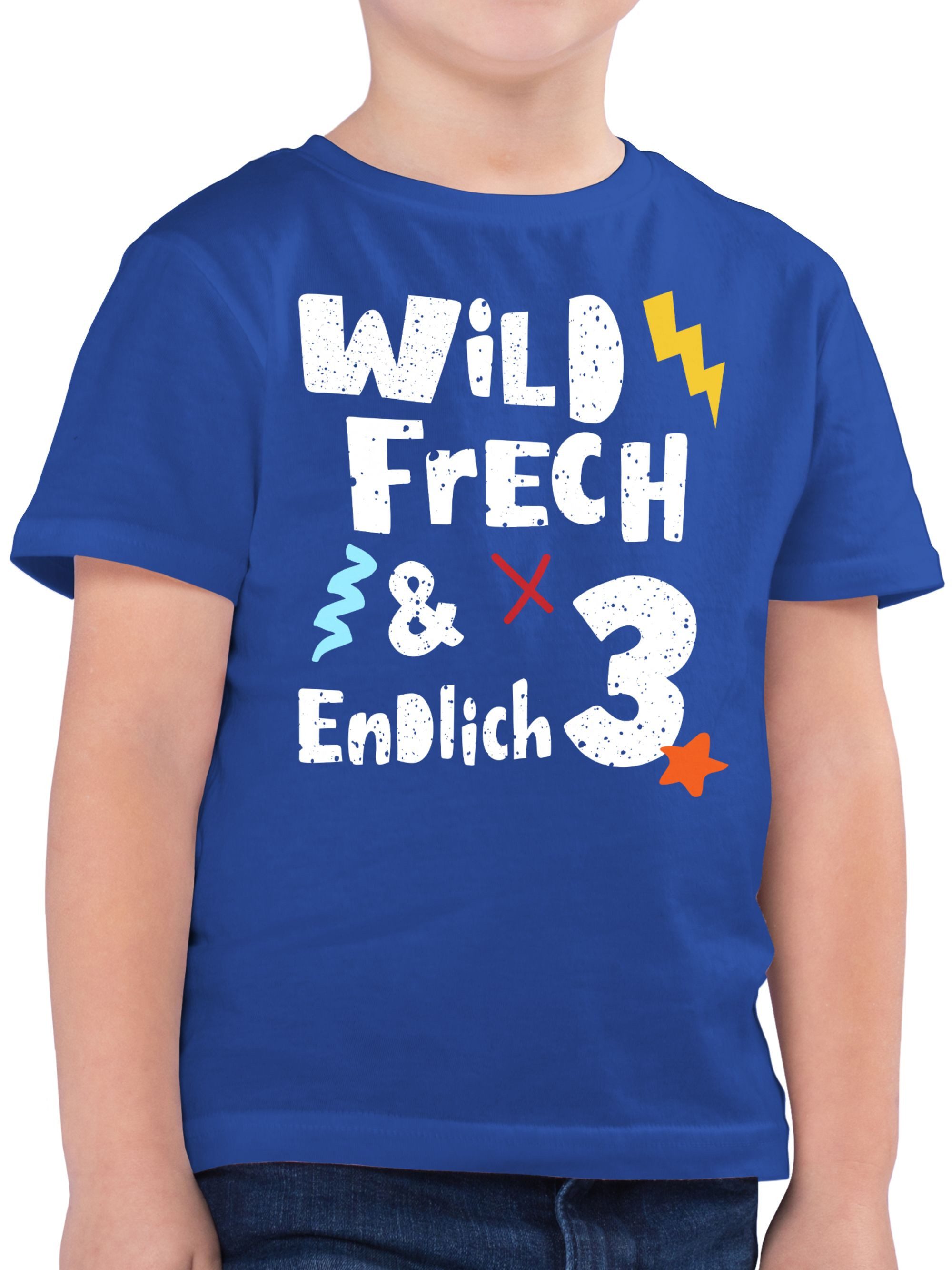 T-Shirt Wild frech und endlich 3 - Drei Jahre Wunderbar