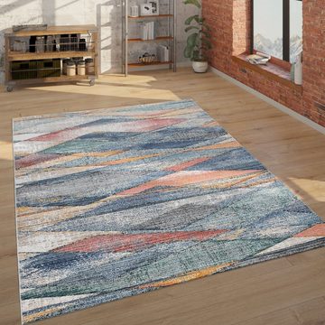 Teppich Harnuba 759, Paco Home, rechteckig, Höhe: 9 mm, Kurzflor, modernes abstraktes Rauten Design, verwaschene Optik