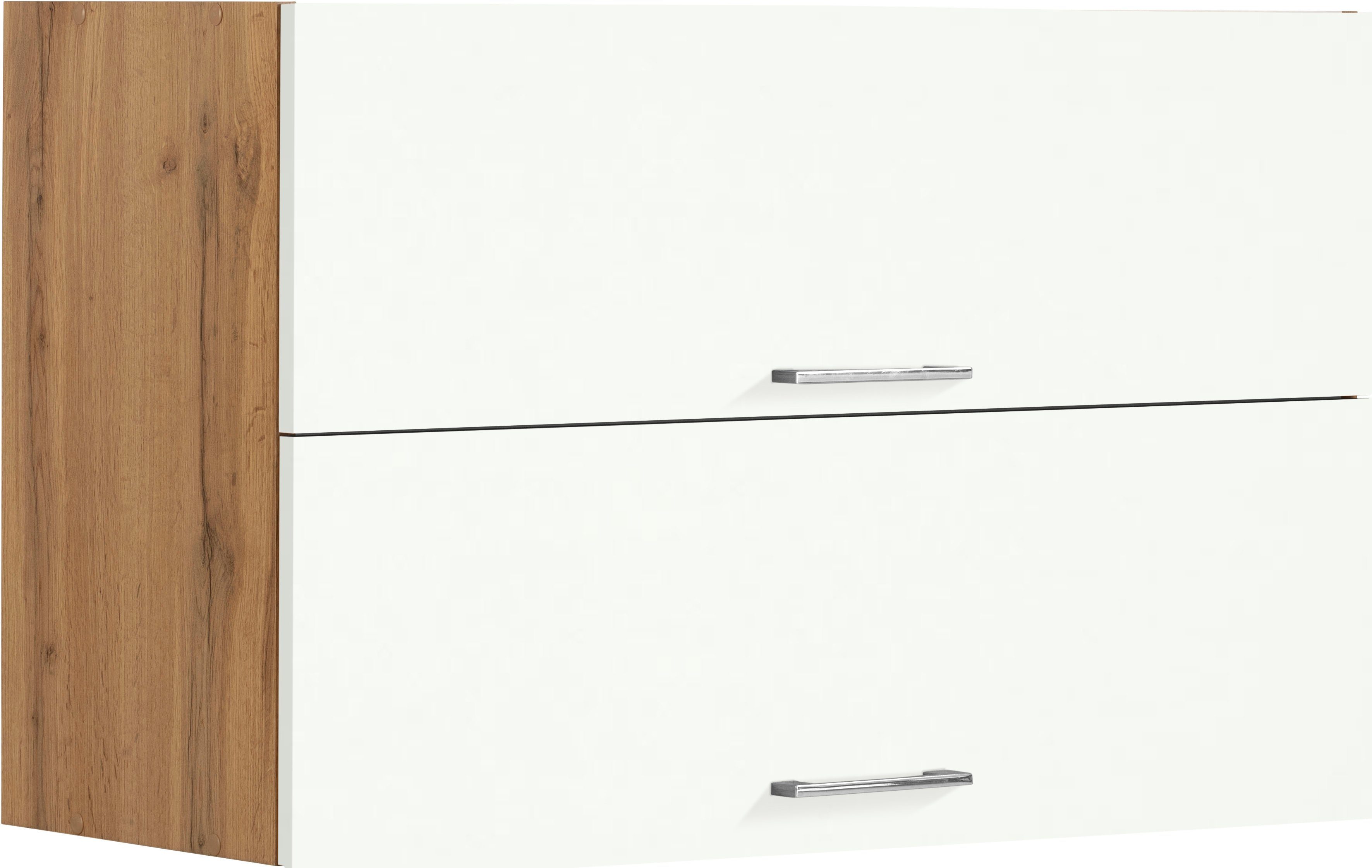 HELD MÖBEL Klapphängeschrank Colmar 100 cm, mit Metallgriff, für viel Stauraum weiß | wotaneiche | Hängeschränke