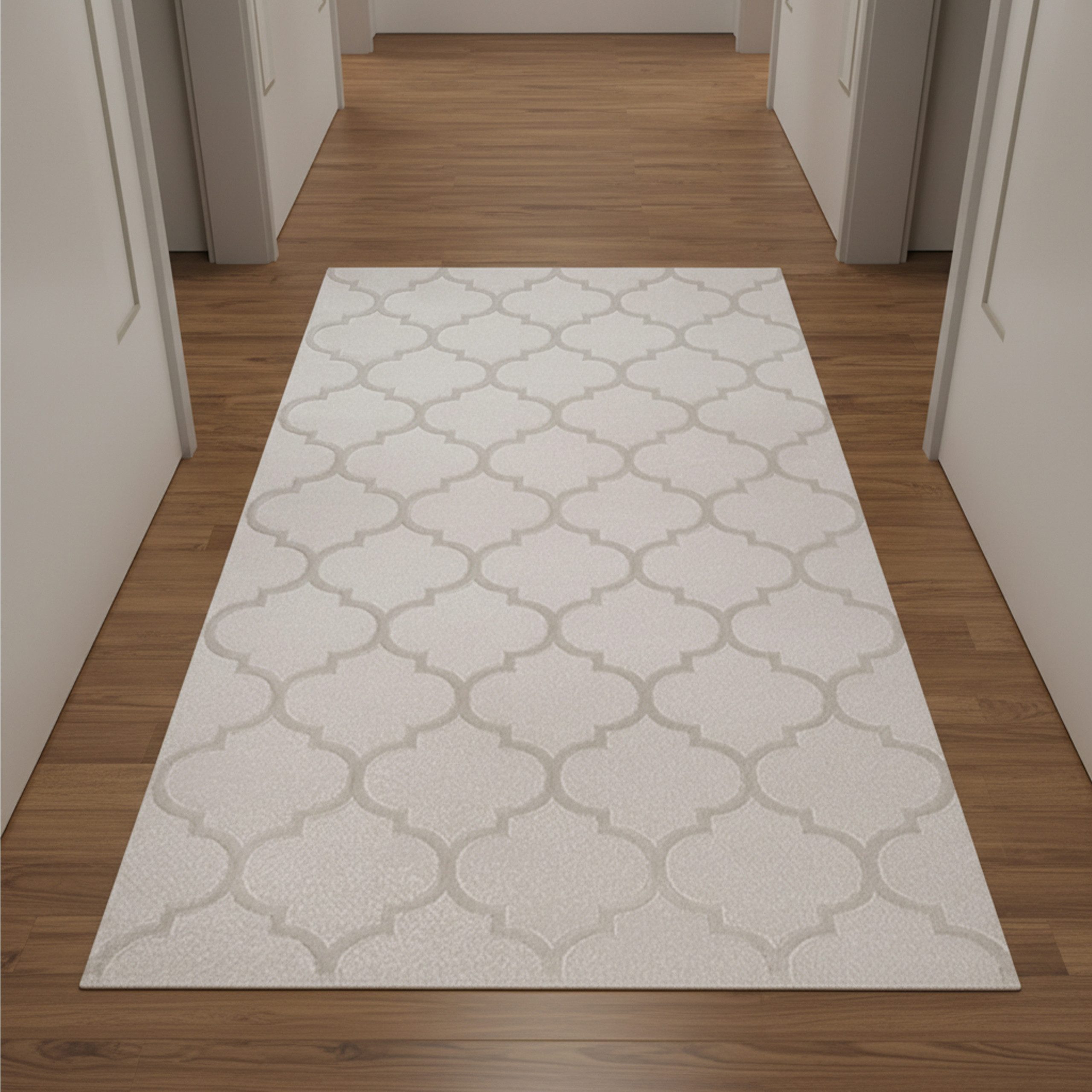 Carpetia Teppich Marokkanischer Teppich für Flur & Wohnzimmer beige, rechteckig, Höhe: 12 mm