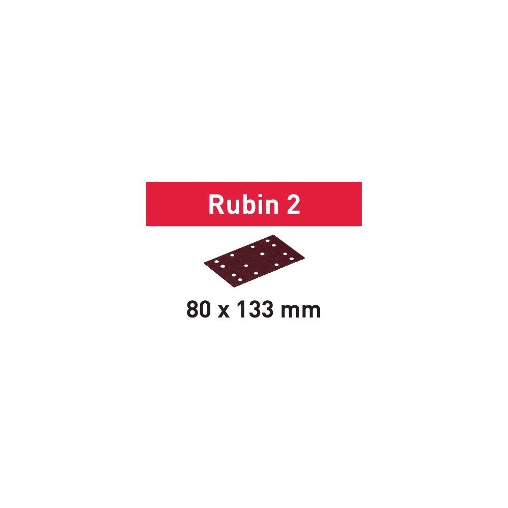 FESTOOL 50 RU2/50 STF Werkzeugset Stück 2 Rubin Schleifstreifen (499047), 80X133 P60