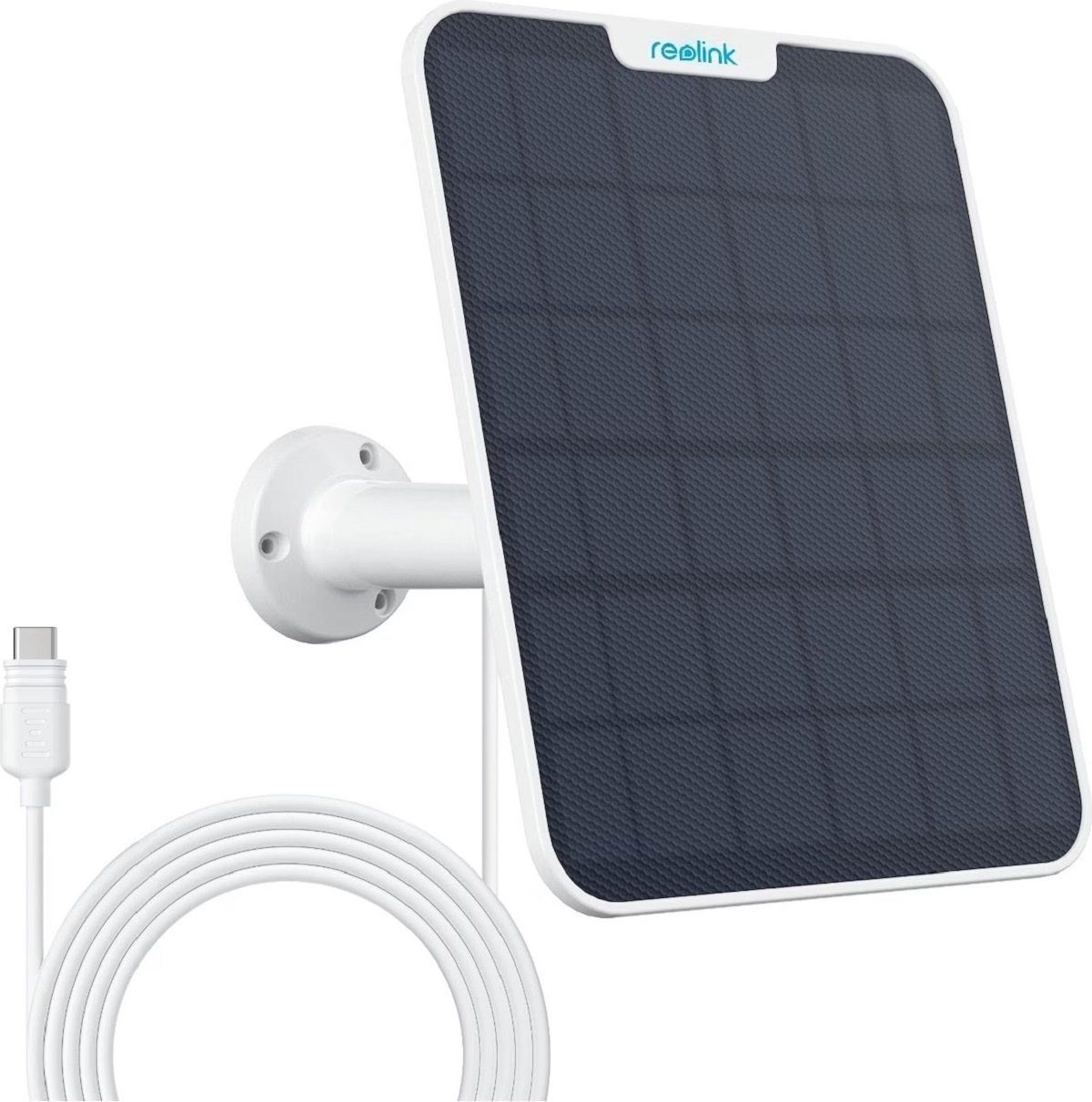 Reolink Überwachungskamera Reolink Solar Panel 2 Baltas Weiß (Weiß, Befestigungs-Kit, USB-C zu Micro USB Converter)