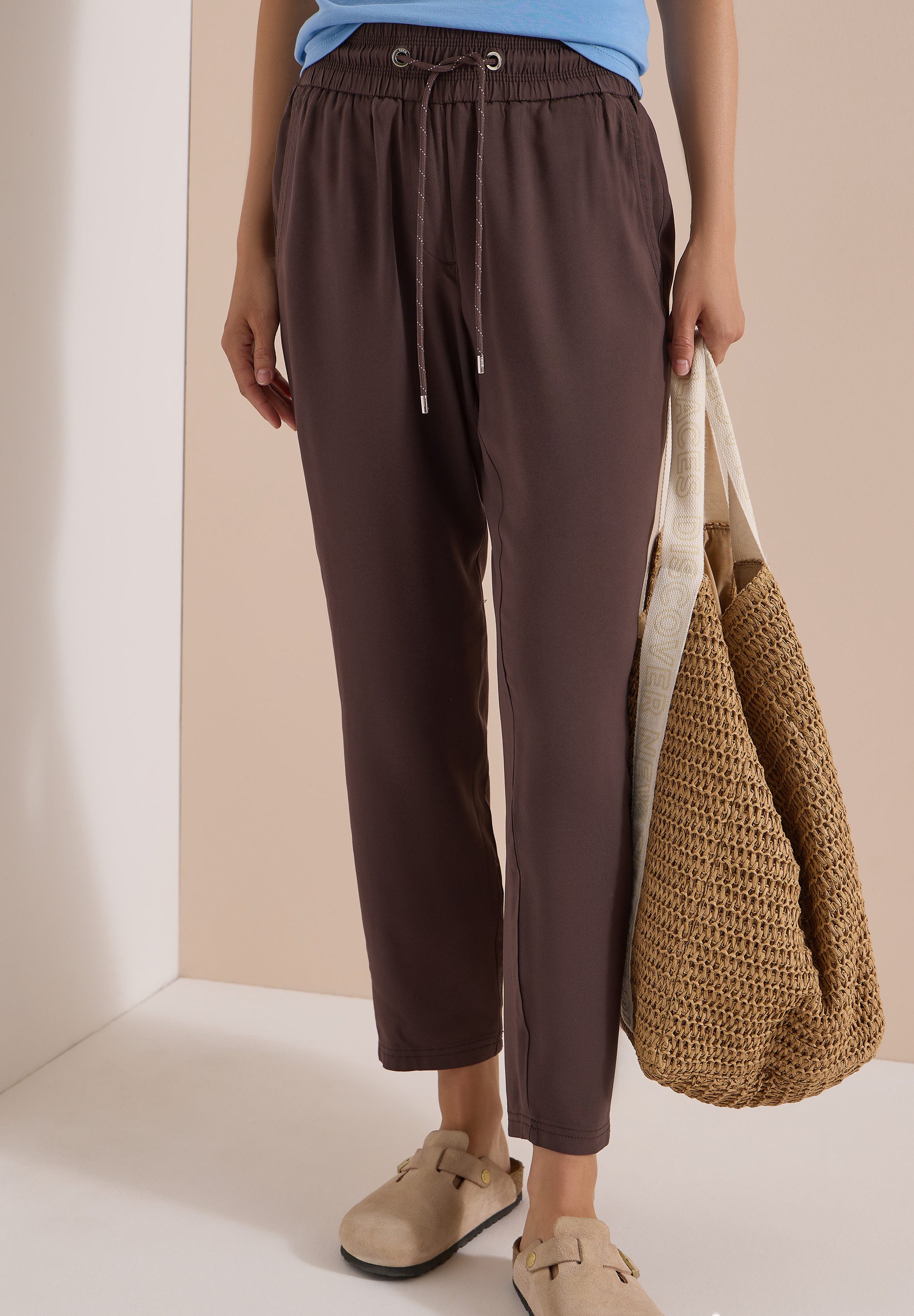CECIL Jogger Pants Style Chelsea aus Viskose, atmungsaktiv, Loose Fit, schmale Beinform