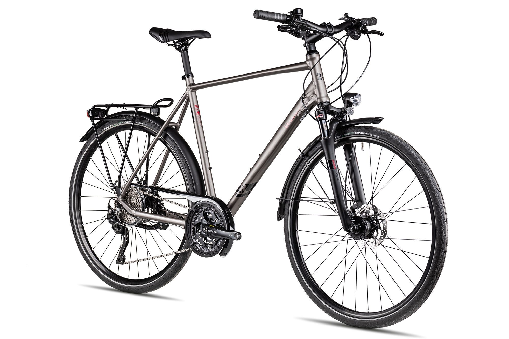 2R Manufaktur Trekkingrad TLX30, 30 Gang Shimano RD-XT T8000-10 Schaltwerk, Kettenschaltung, Herren Trekkingrad 28 Zoll braun/beige