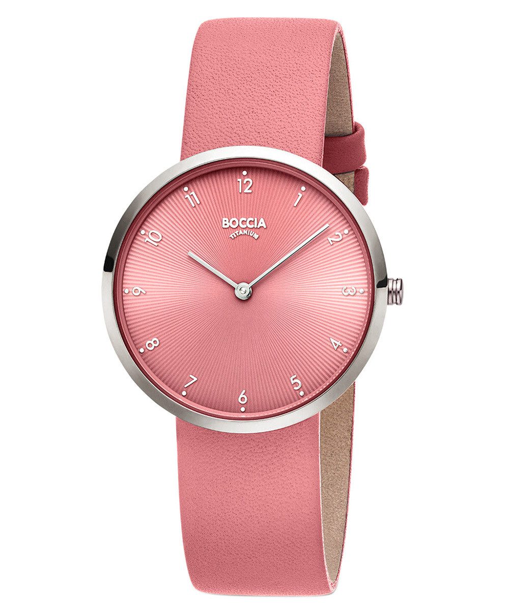 Boccia Quarzuhr Damen-Titan Pink
