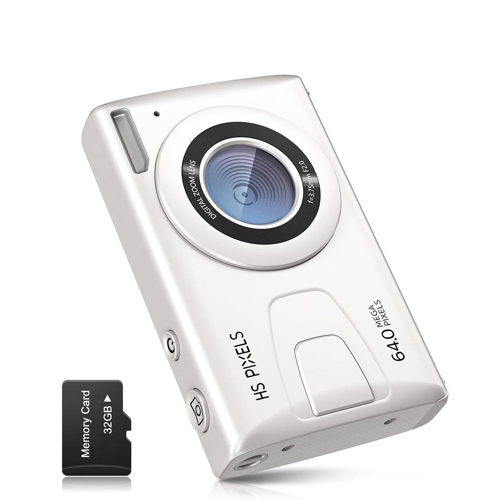 FANNOU Kompaktkamera (48 MP, Elektronischer Bildstabilisator, 18X Digitalzoom Fotokamera)