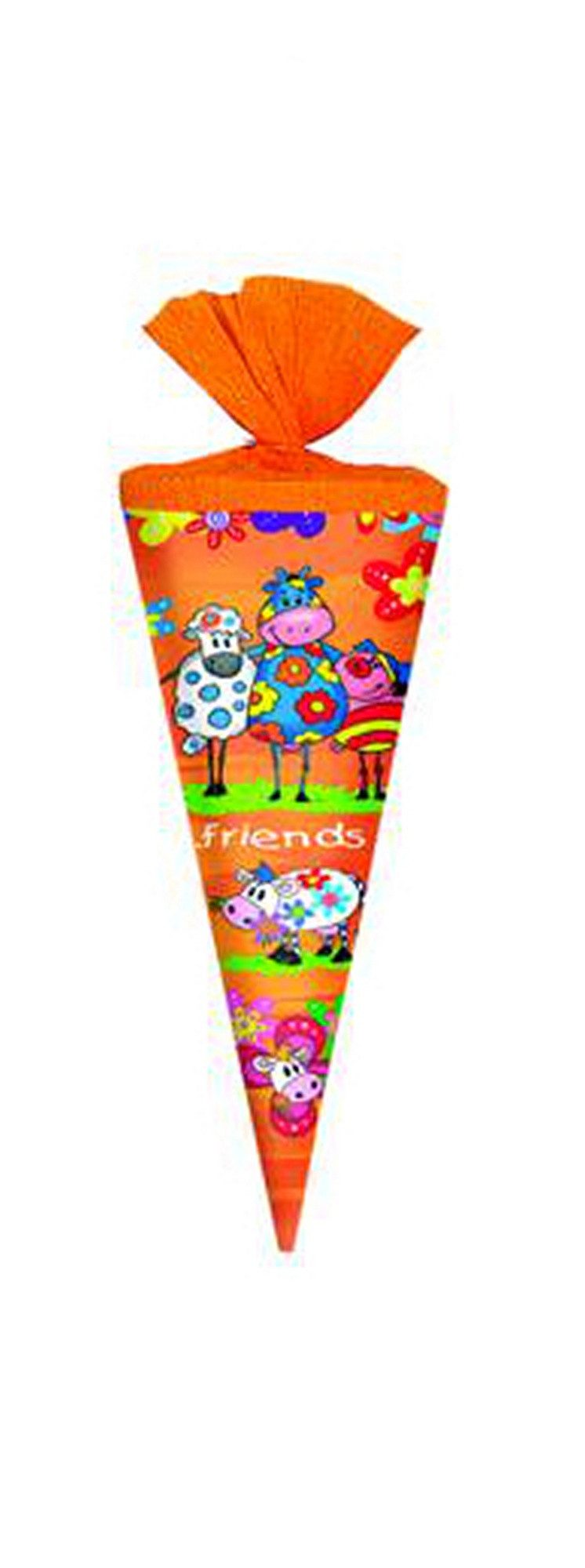 Schultüte Schultüte / Zuckertüte / Länge: 25cm / rund / "Friends"