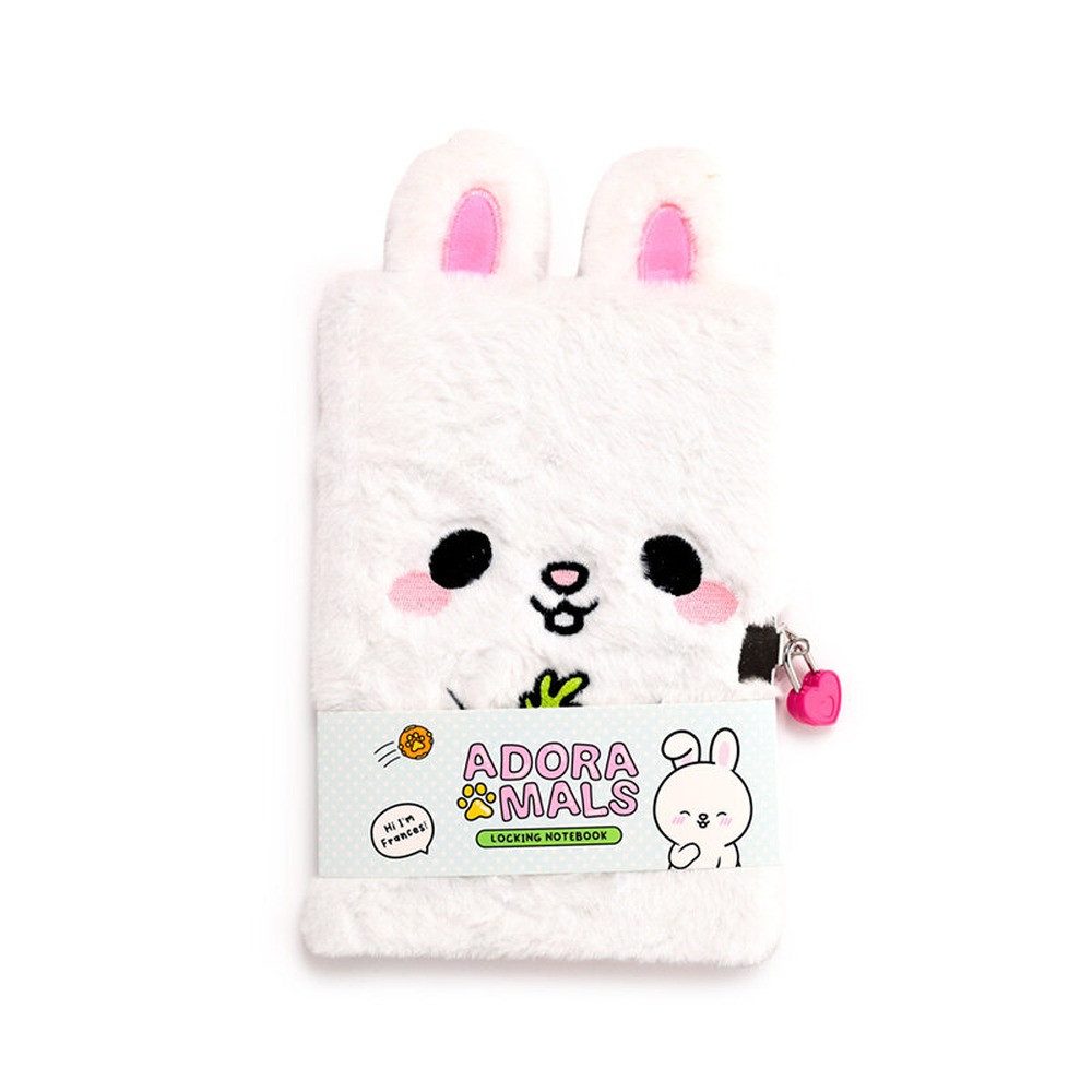 Puckator Notizbuch Adoramals Frances the Rabbit Hase Plüsch-Notizbuch