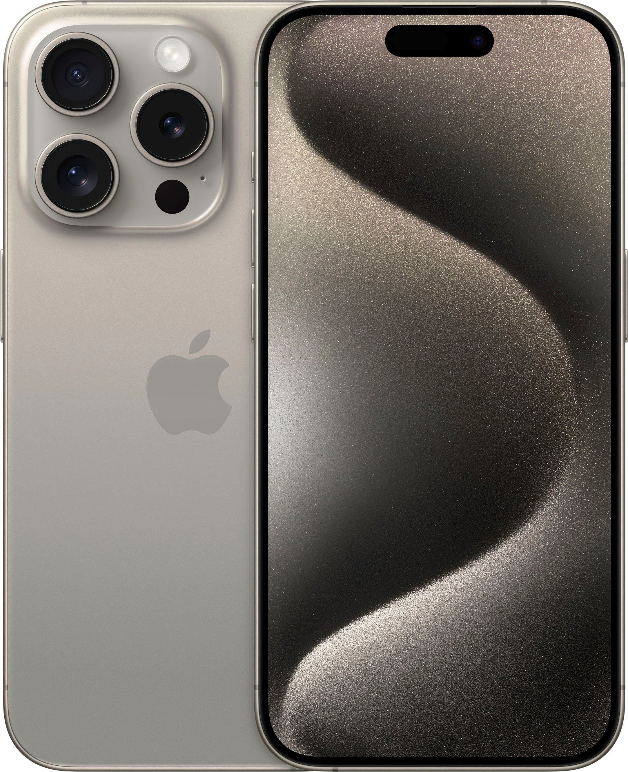 Apple iPhone 15 Pro 512GB Smartphone (15,5 cm/6,1 Zoll, 512 GB Speicherplatz, 48 MP Kamera) natural titanium