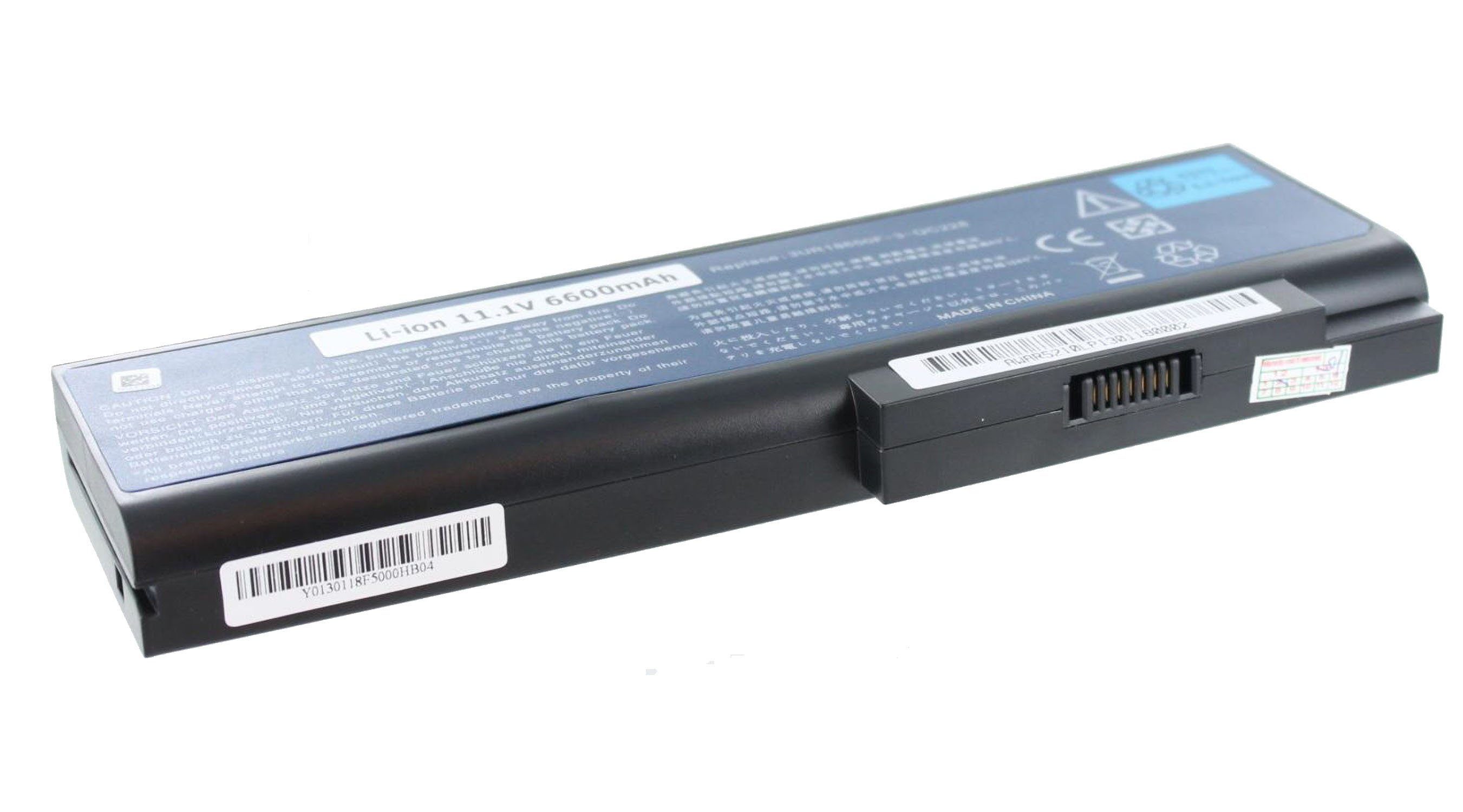 MobiloTec Akku kompatibel mit Acer LC.BTP01.015 Laptop-Akku Akku 6600 mAh