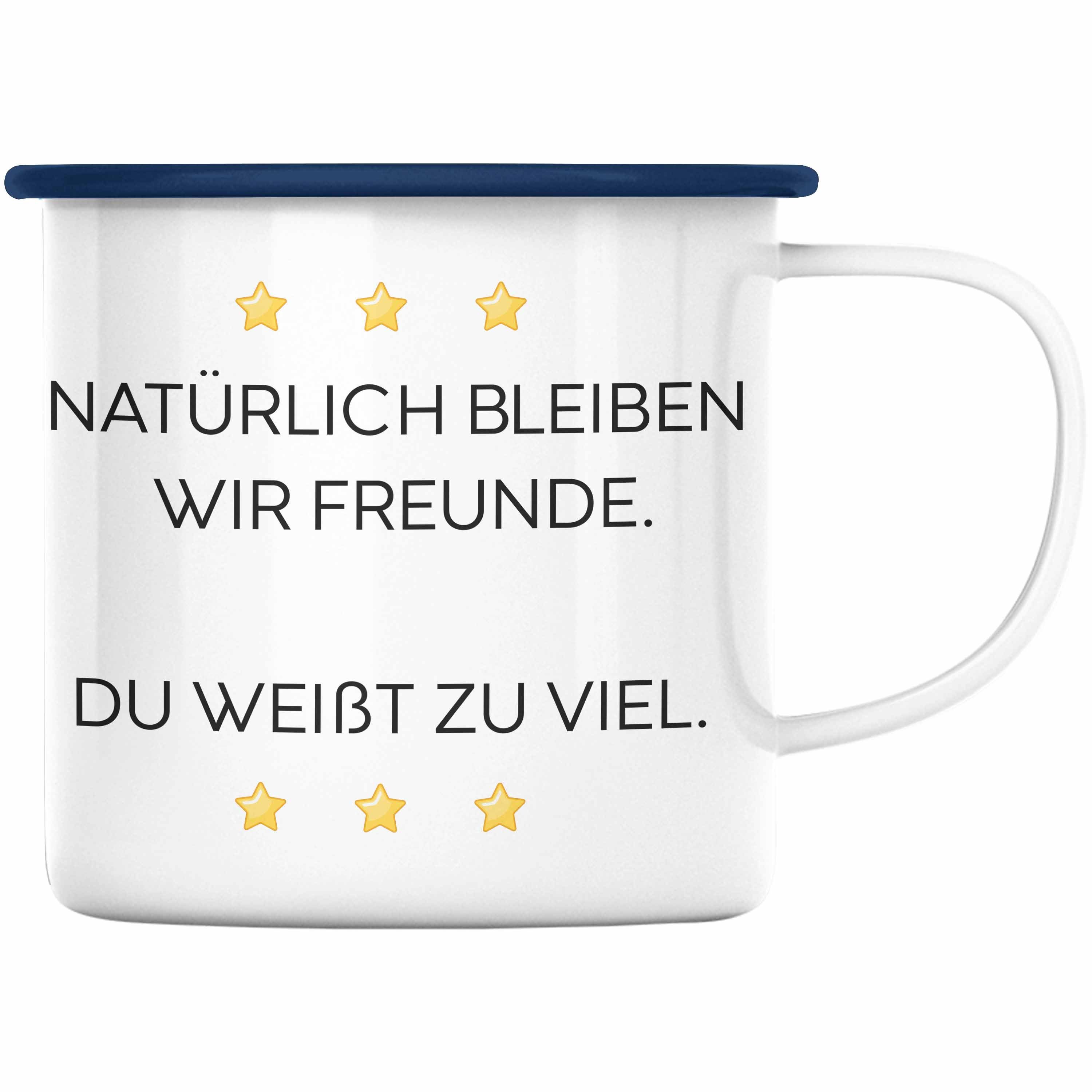 Trendation Thermotasse Trendation Lustige Emaille Tasse mit Spruch