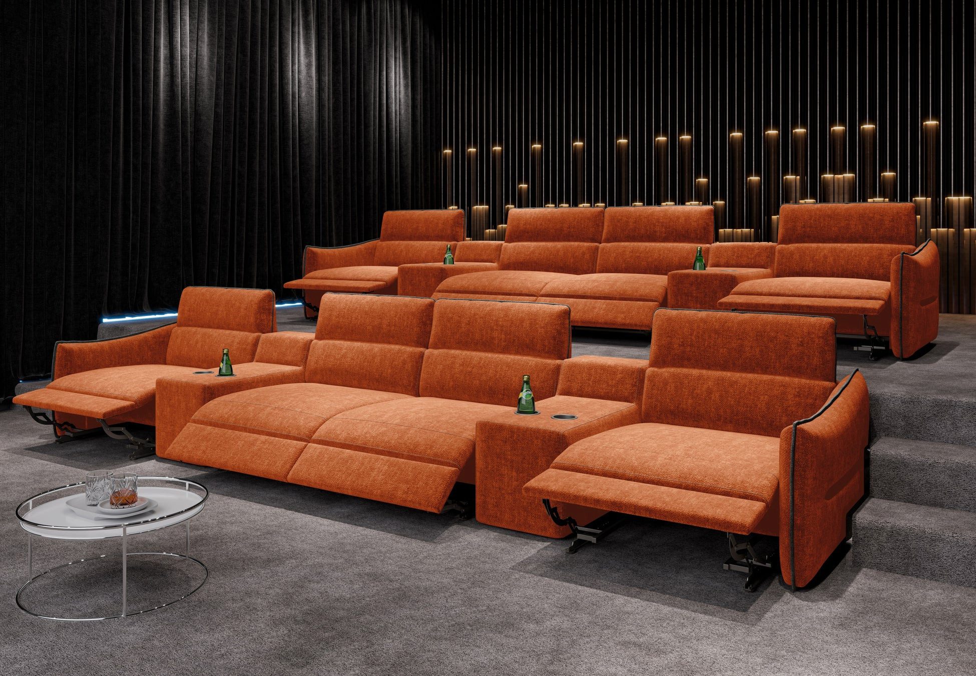 moebeloutlet.de 4-Sitzer 4-Sitzer Prisma Heimkino Sofa 4 Sitzer Arencione, Kinosofa zum relaxen