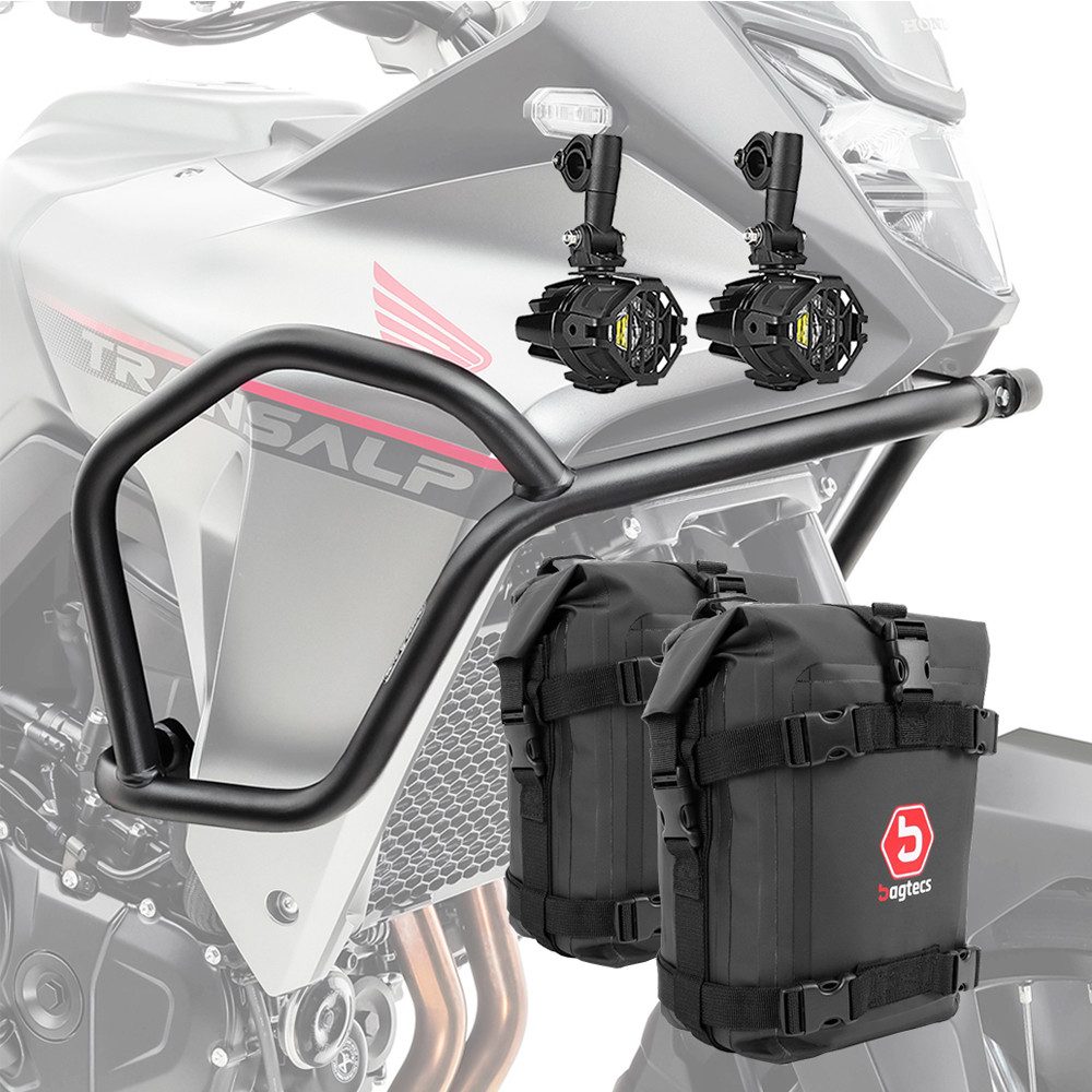 Motoguard Motor-Schutzhülle Sturzbügel + Scheinwerfer + Tasche für Honda Transalp XL 750 23-25 HG1