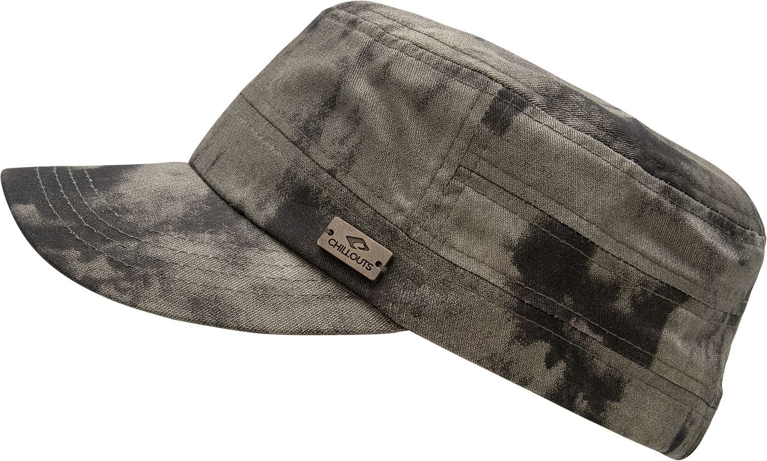 chillouts Army Cap Military Mütze mit Tie Dye-Tarnmuster 84-taupe