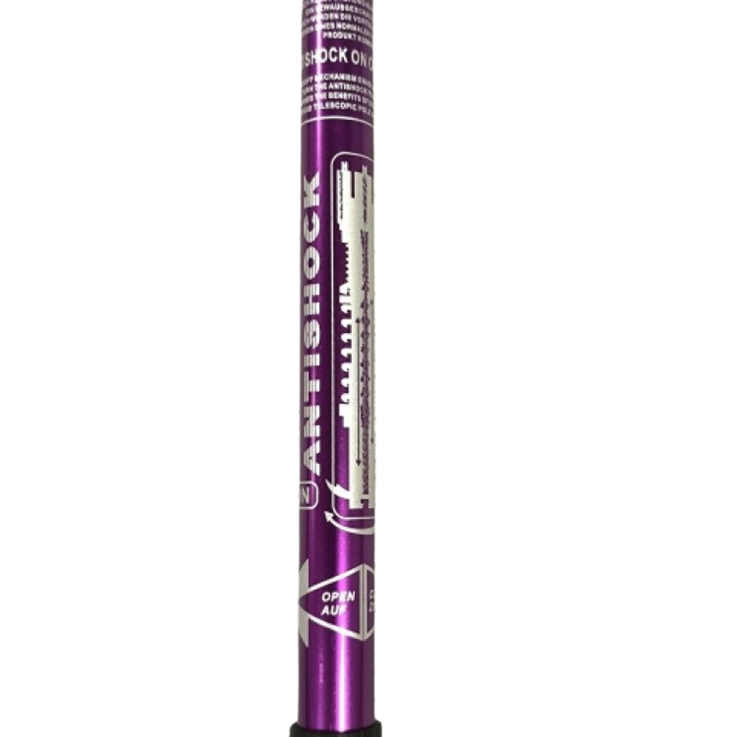 EUROBATT Sp. z o.o. Nordic-Walking-Stöcke 65–135 cm, teleskopisch (1 St), ANTI SHOCK-System - Dreiteilige Konstruktion
