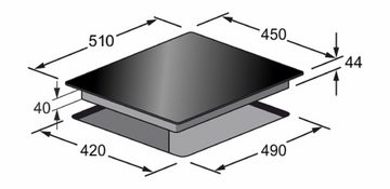 Kaiser Küchengeräte Backofen-Set EH 4796 ElfAD+KCT 4795 FI ElfAD/4, Retro Backofen Einbaubackofen 45 cm,+Einbau Herd, 45 cm