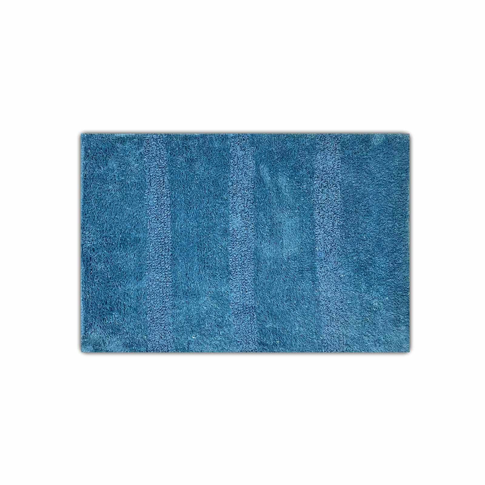 HAC24 Badematte Badezimmer Teppich Badvorleger Badteppich Badläufer, Waschbar, Baumwolle, Streifen, 60 x 40 cm Saugstark Waschbar bei 30 °C