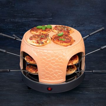 GASTRONOMA Pizzaofen 18310018, Knuspriger Pizzaboden,Terrakottakuppel,40cm Durchmesser,950W