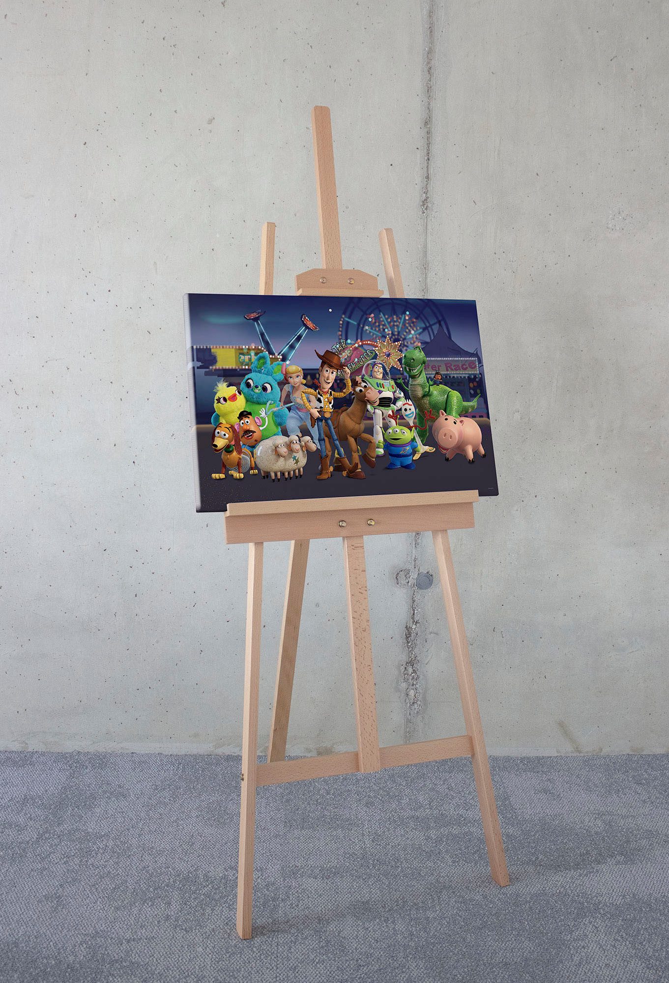 Komar Leinwandbild Toy Story The Greatest Team - Größe 60 x 40 cm, Disney (1 St), Keilrahmenbild mit Echtholzrahmen, Kinderzimmer