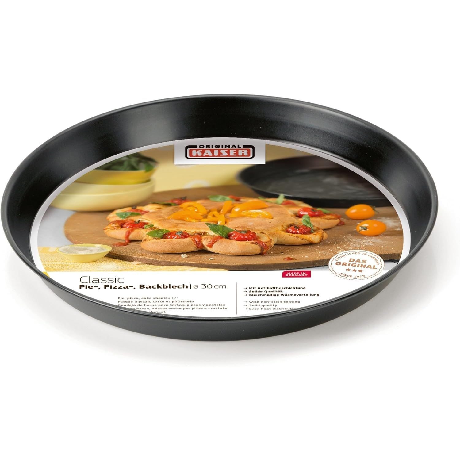 Backblech KAISER Pizzablech Backblech CLASSIC 32cm Legierter Stahl