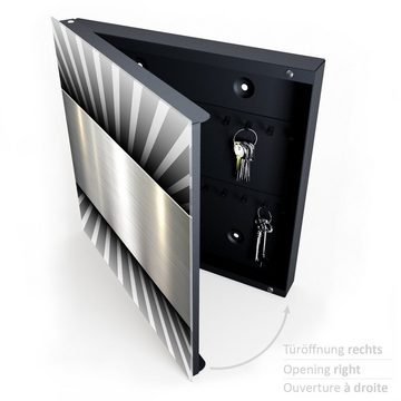 Primedeco Schlüsselkasten Magnetpinnwand mit Glasfront 3D Metallhintergrund (1 St)