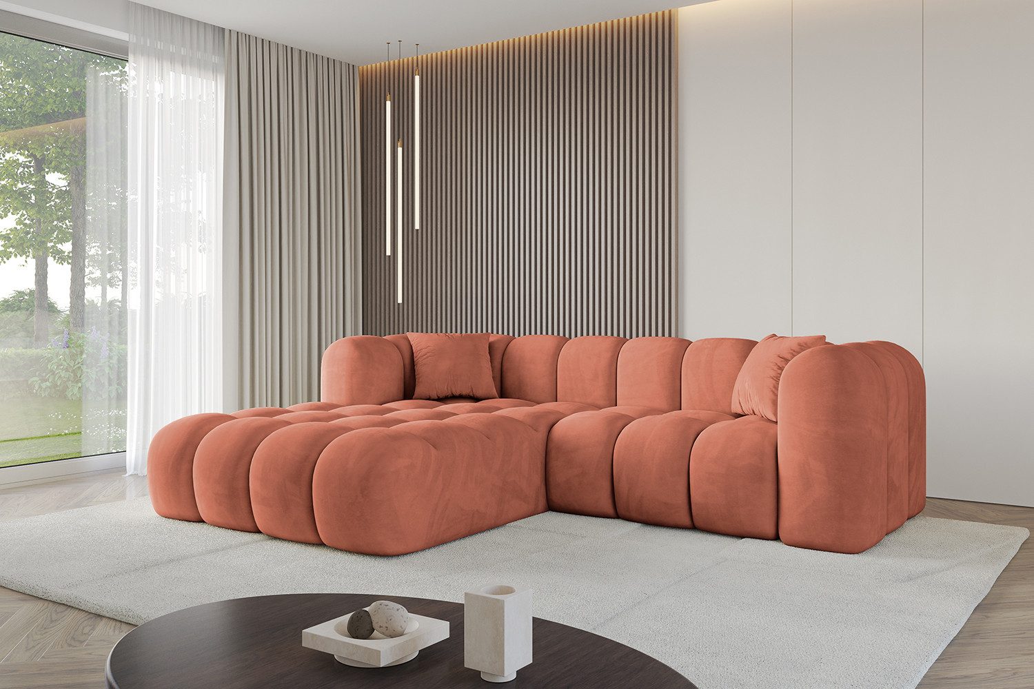 ALTDECOR Ecksofa OLEA-L1, Sofa Praktische Bequeme Funktionsecke Couch L-Form Eckcouch, Corner Sofa L-Form Vielseitige Sofa Wohnlandschaft Wohnzimmer