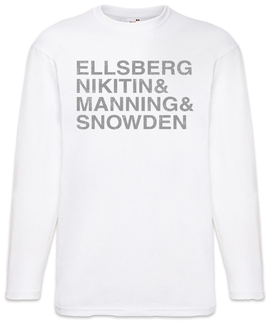 Langarmshirt Manning & Snowden Langarm T-Shirt Ellsberg Nikitin Whistleblower