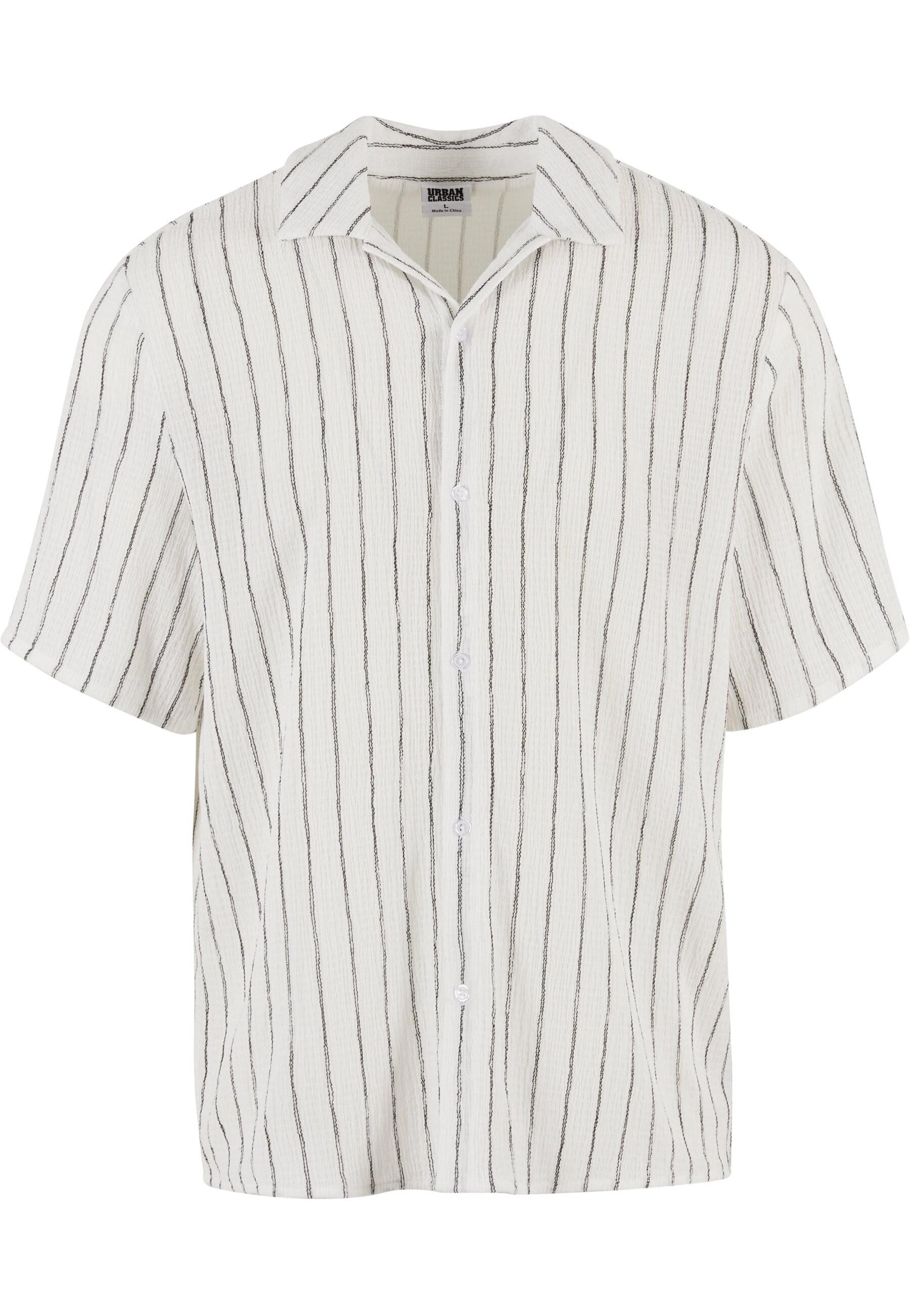 URBAN CLASSICS Langarmhemd Urban Classics Striped Crinkle Resort Shirt (1-t günstig online kaufen