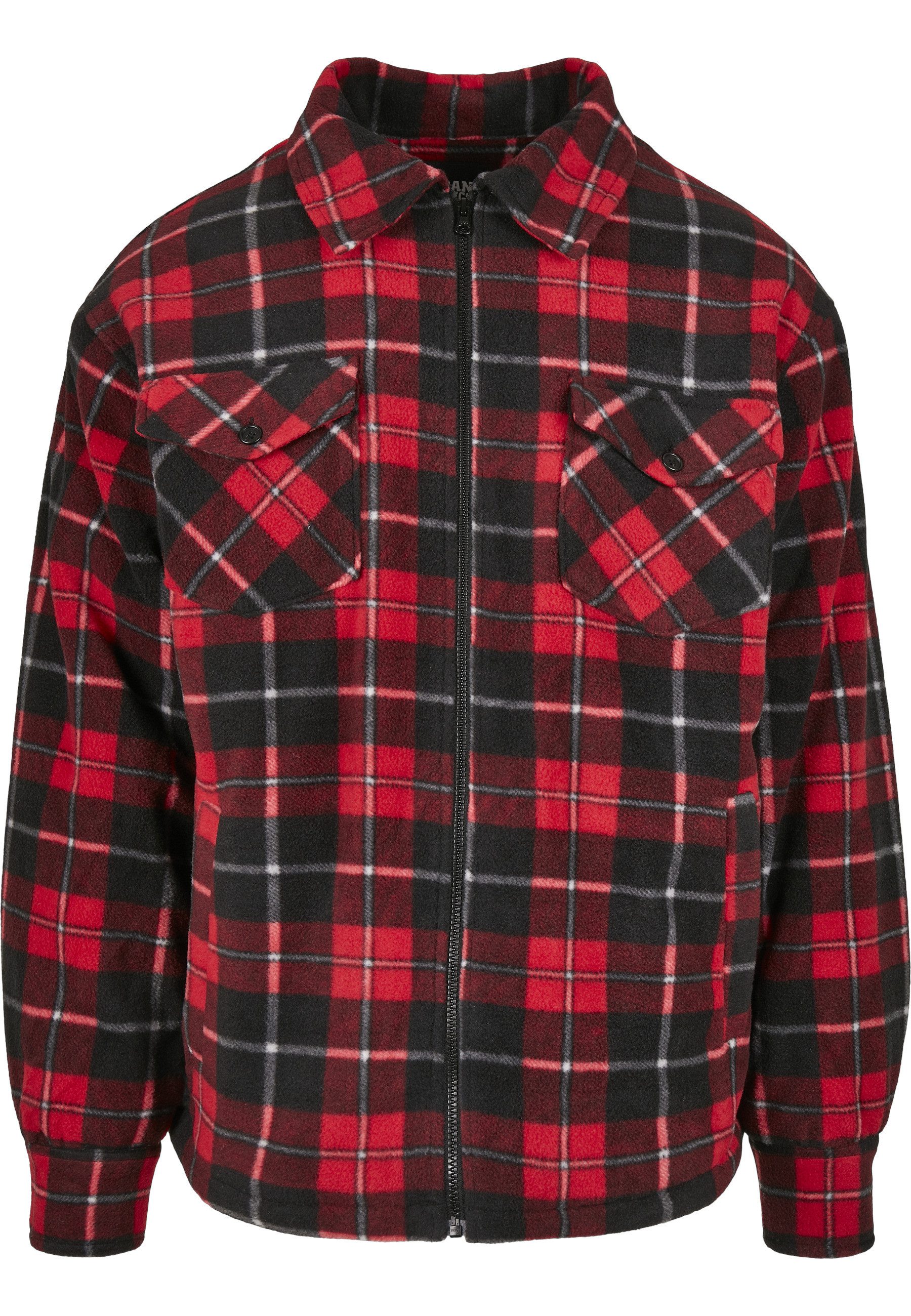 URBAN CLASSICS Langmantel Urban Classics Herren Plaid Teddy Lined Shirt Jac günstig online kaufen
