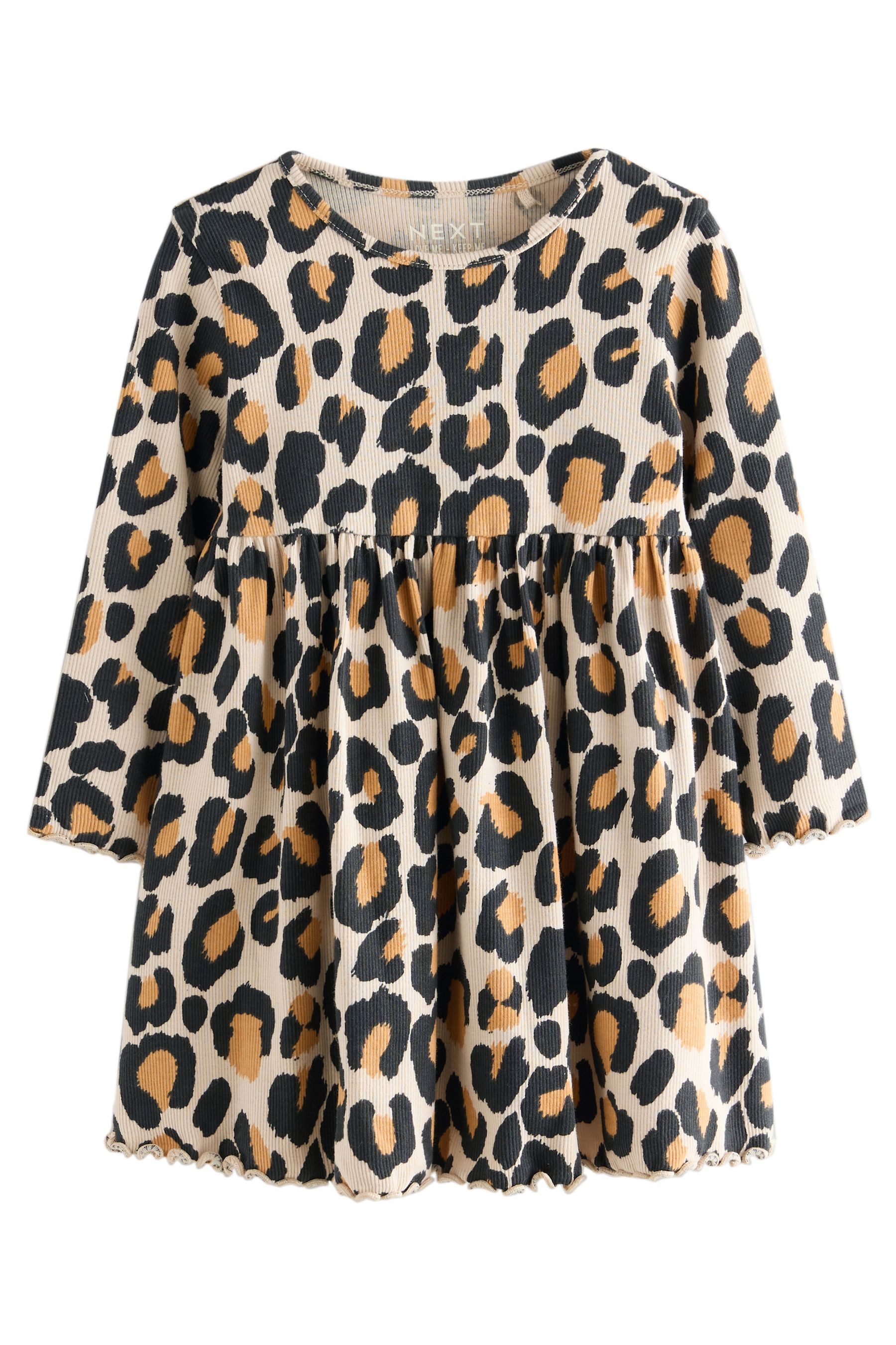 Next Blusenkleid Geripptes Langarmkleid (1-tlg)