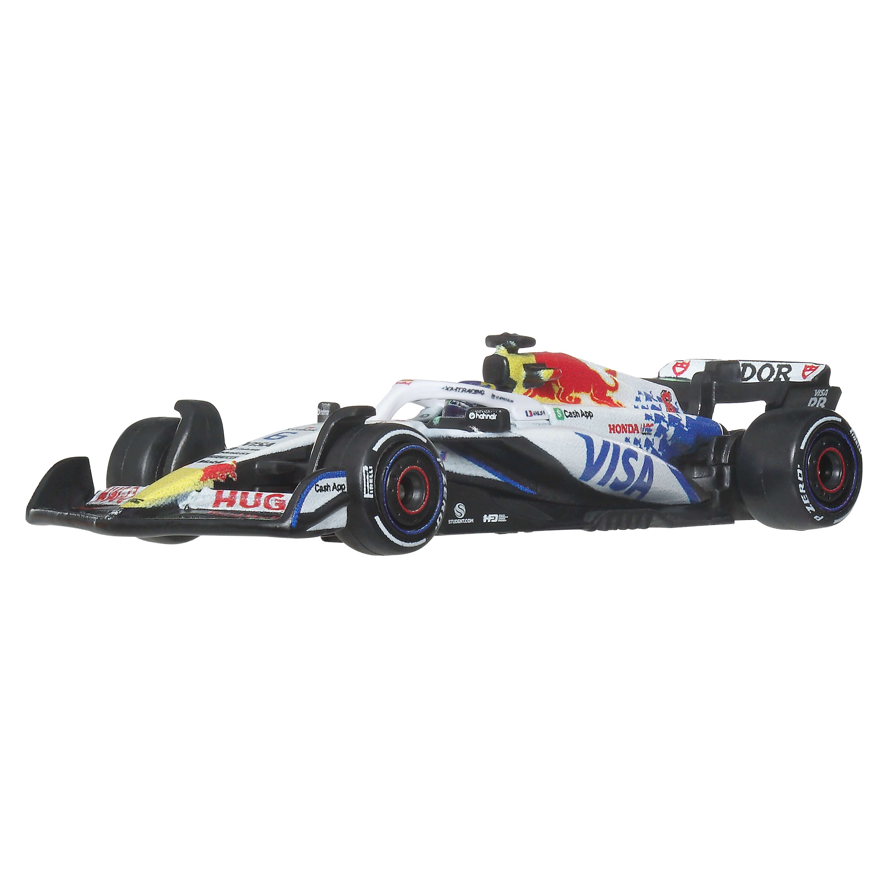 Hot Wheels Spielzeug-Rennwagen Premium Visa Cash App Racing Bulls F1-Team, Liam Lawson + Isack Hadjar, Maßstab 1:64